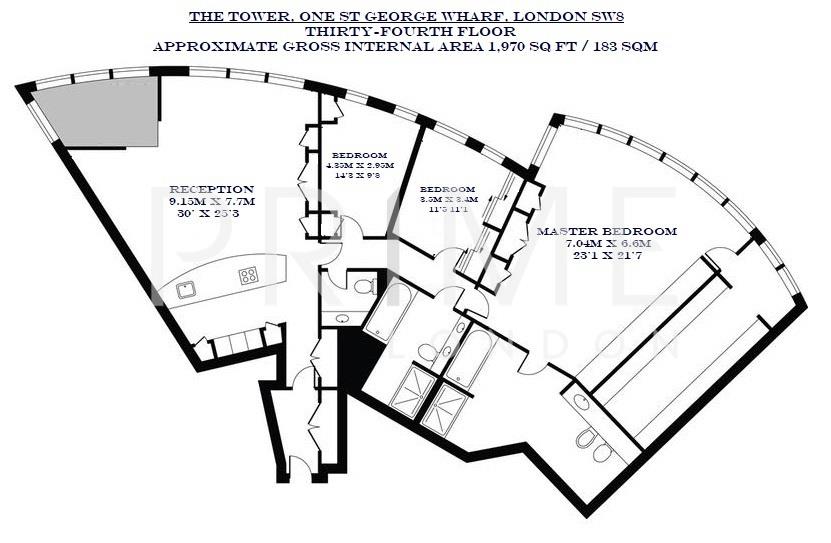 30, The Tower, One St George Wharf floorplan