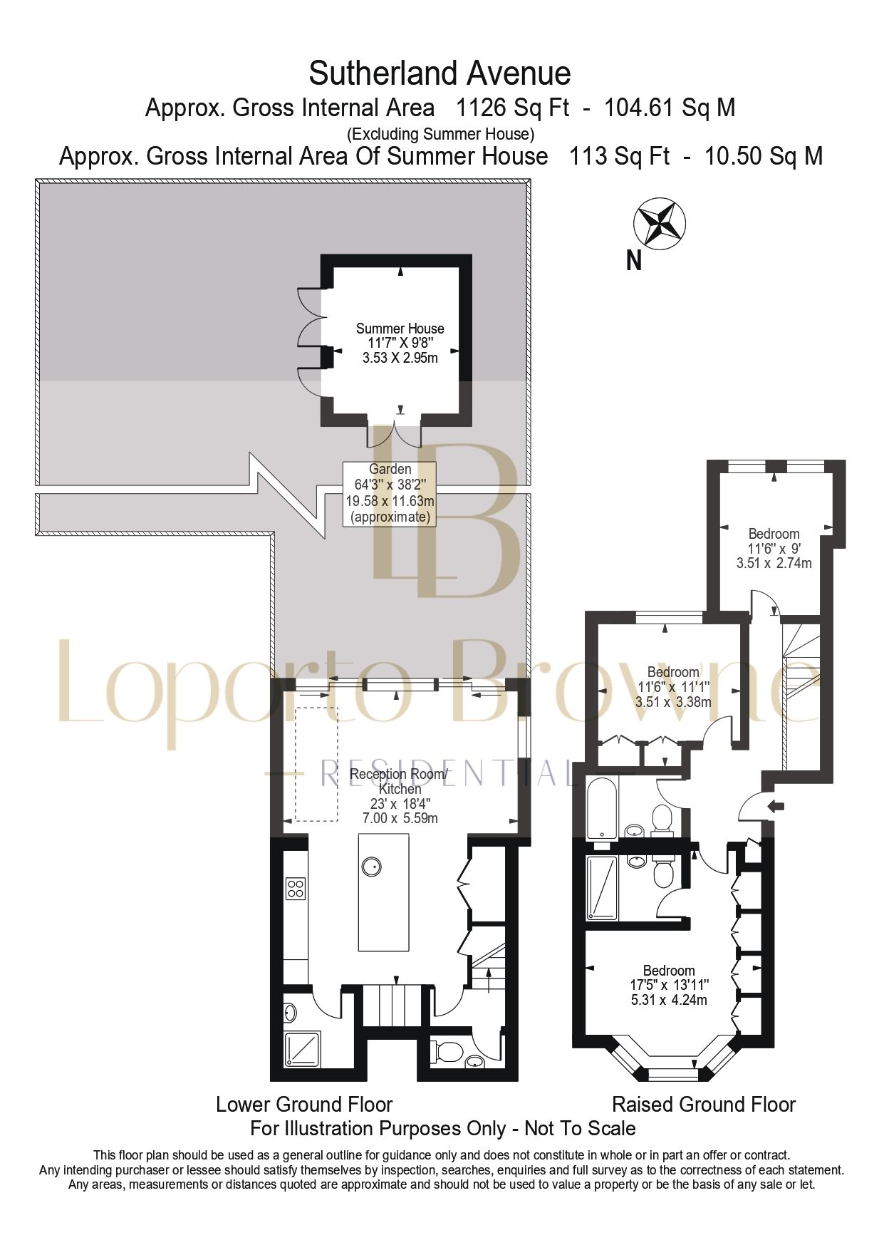 Basement and Ground Floor Flat,61, Sutherland Avenue, London floorplan