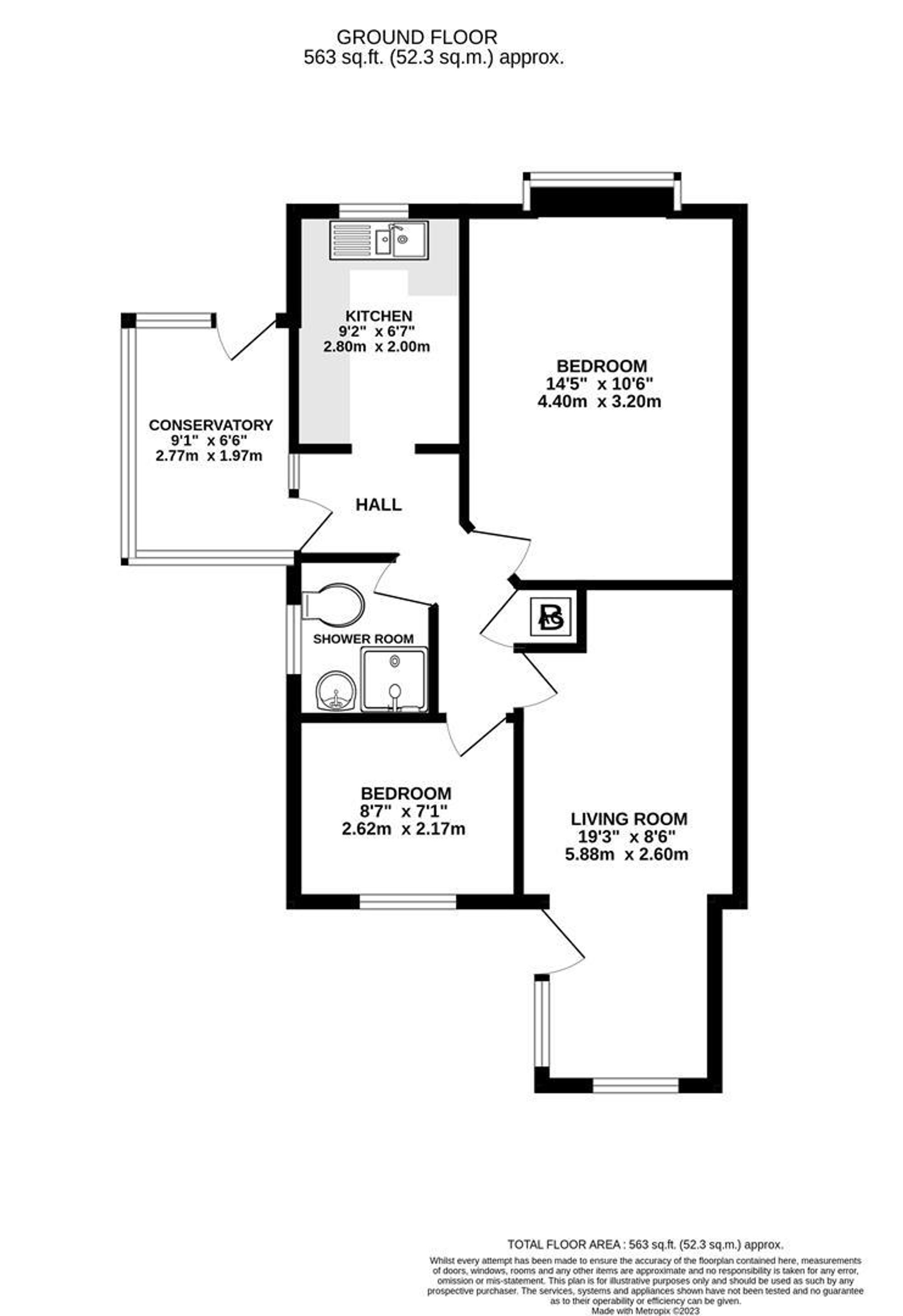 5, Northmoor Close, Chesterfield floorplan