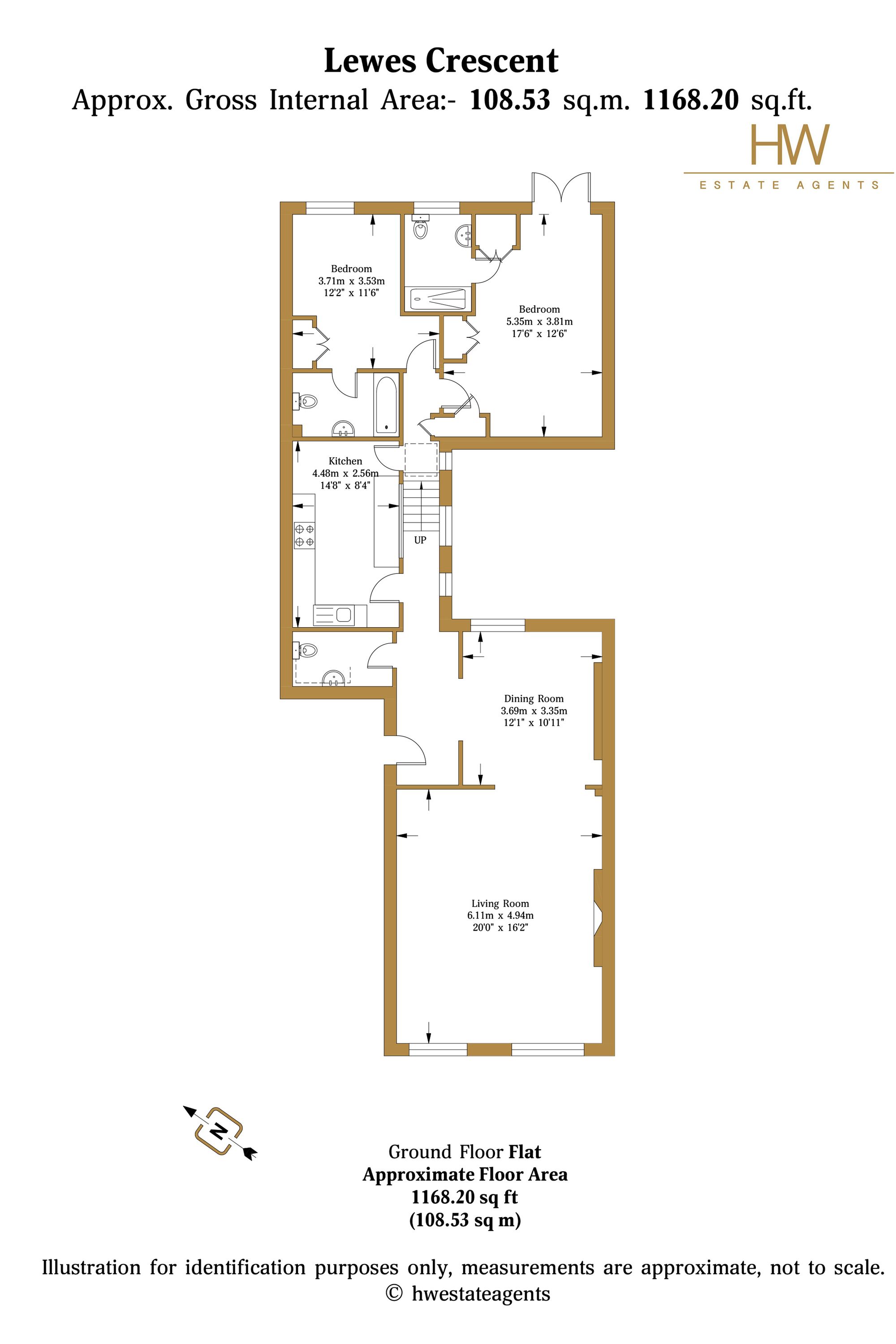 Flat 2, 25 Lewes Crescent, Brighton floorplan