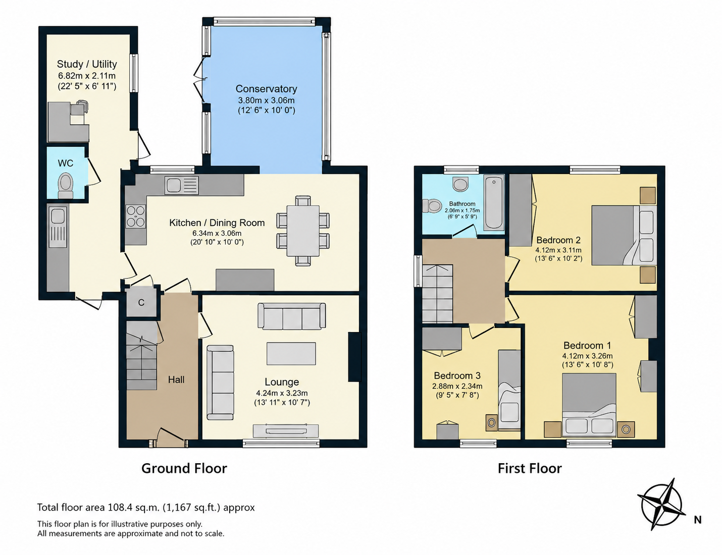 39, Prince Charles Crescent, Farnborough floorplan