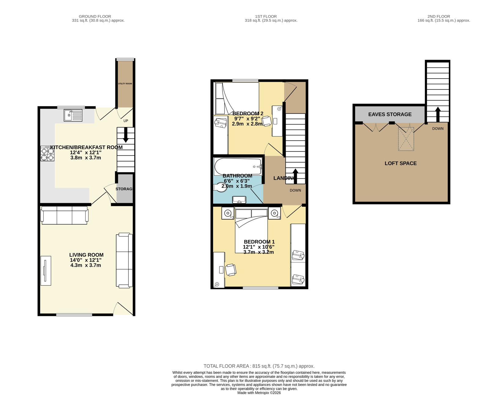 13, Upper Brook Street, Stockport floorplan