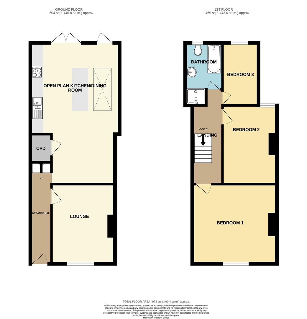 20, Lion Street, Rugeley floorplan