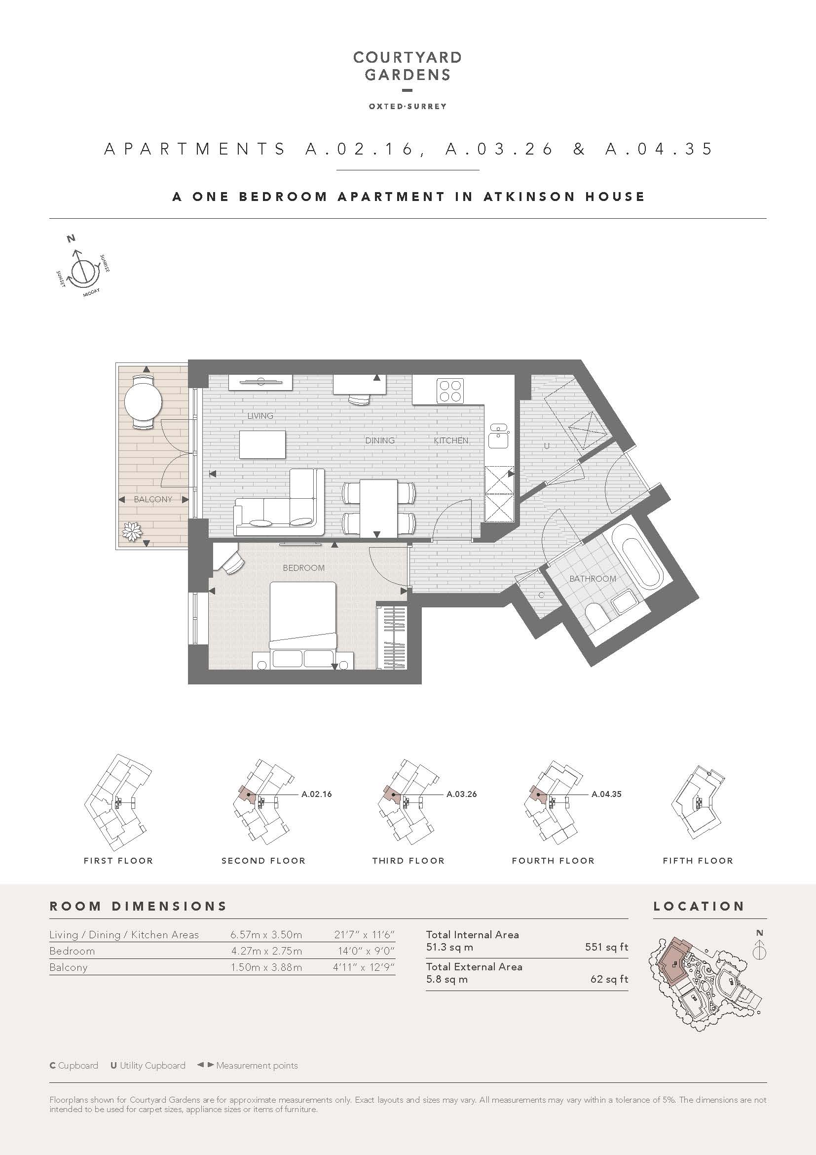 1 Bedrooms Flat for sale in Courtyard Gardens, Oxted, Surrey RH8