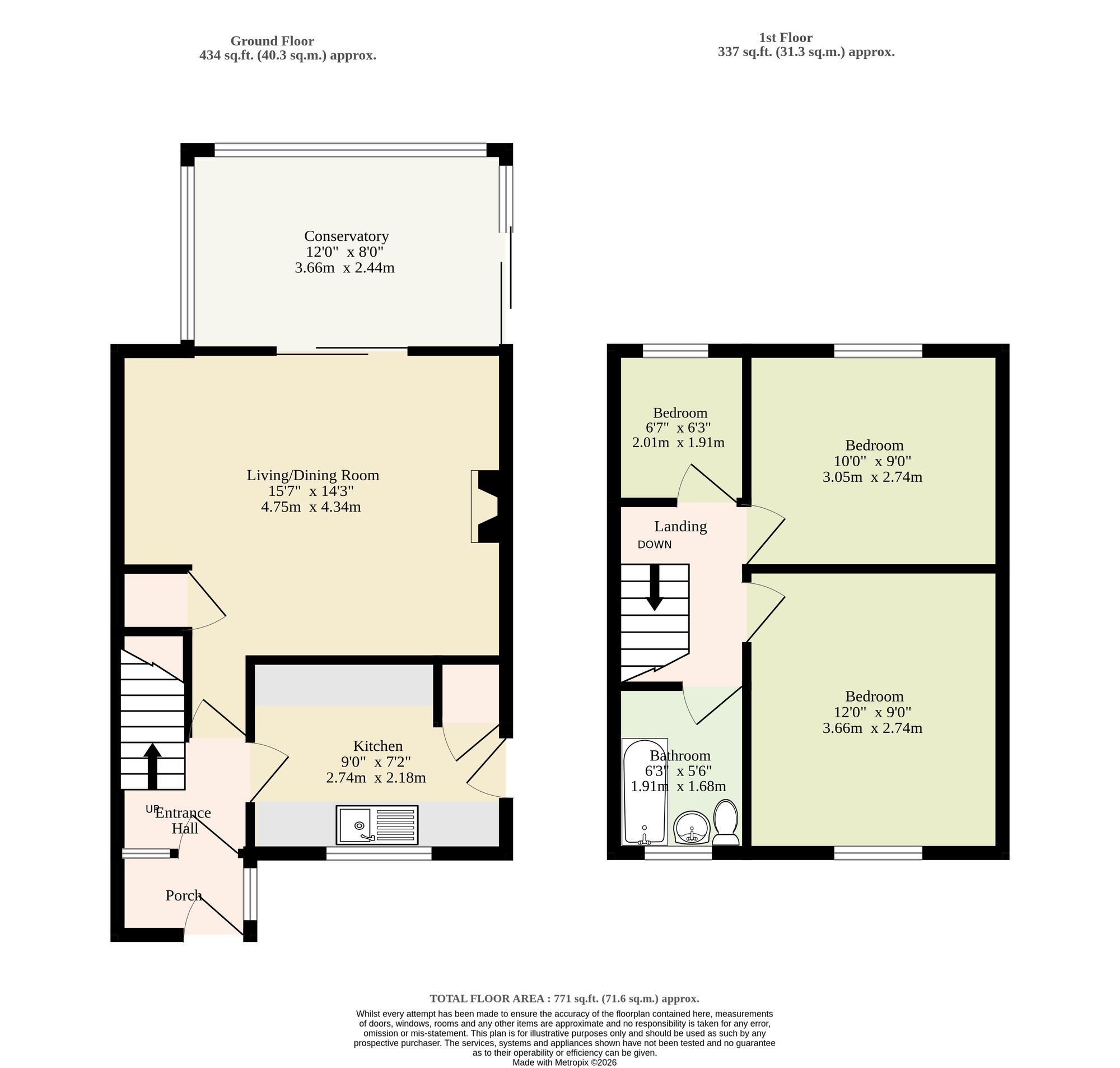 22 Manor Way, Great Yarmouth floorplan