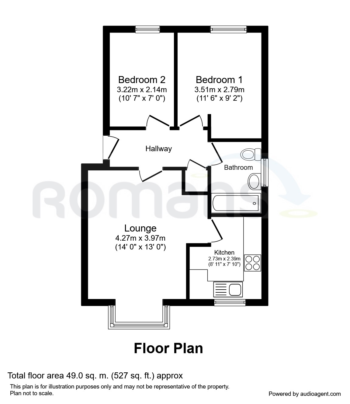 2 Bedrooms Flat to rent in Ascot Court, Aldershot GU11