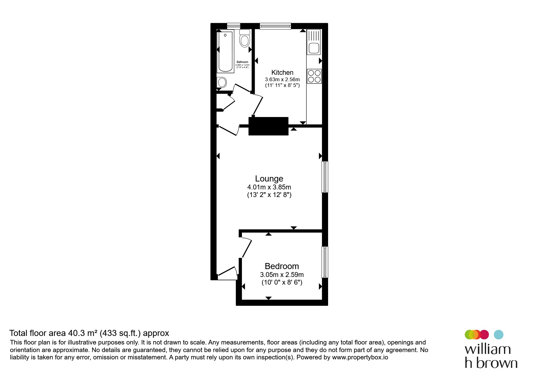 Flat 3, 14, Cabbell Road, Cromer floorplan