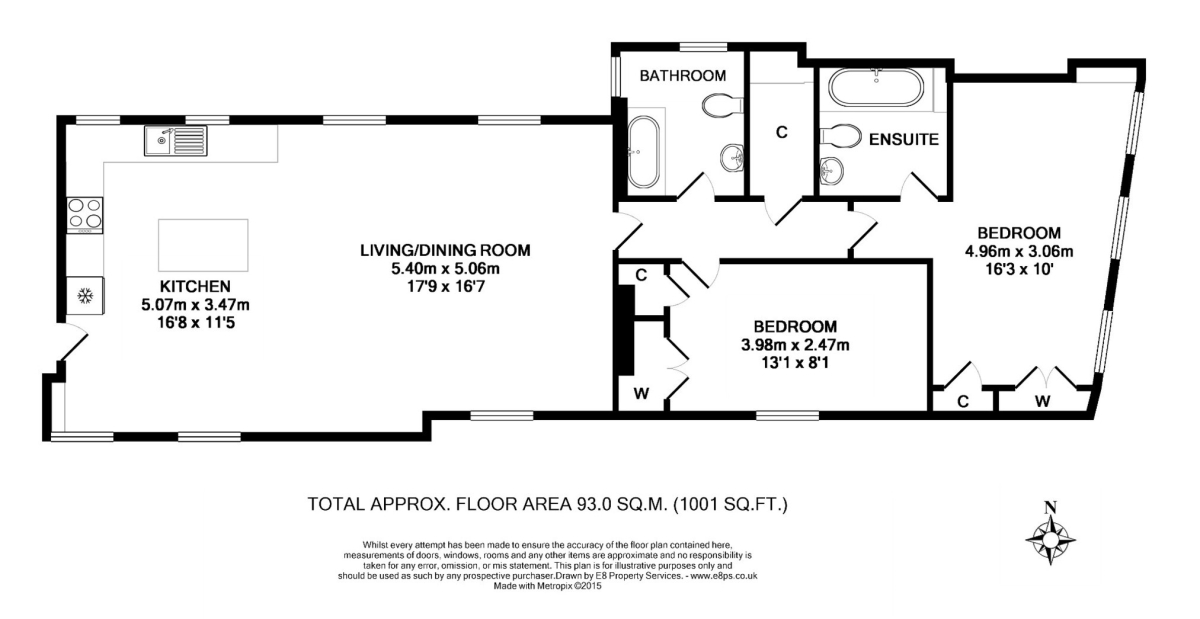 Flat 2, Globe House, Calthorpe Street, Banbury floorplan