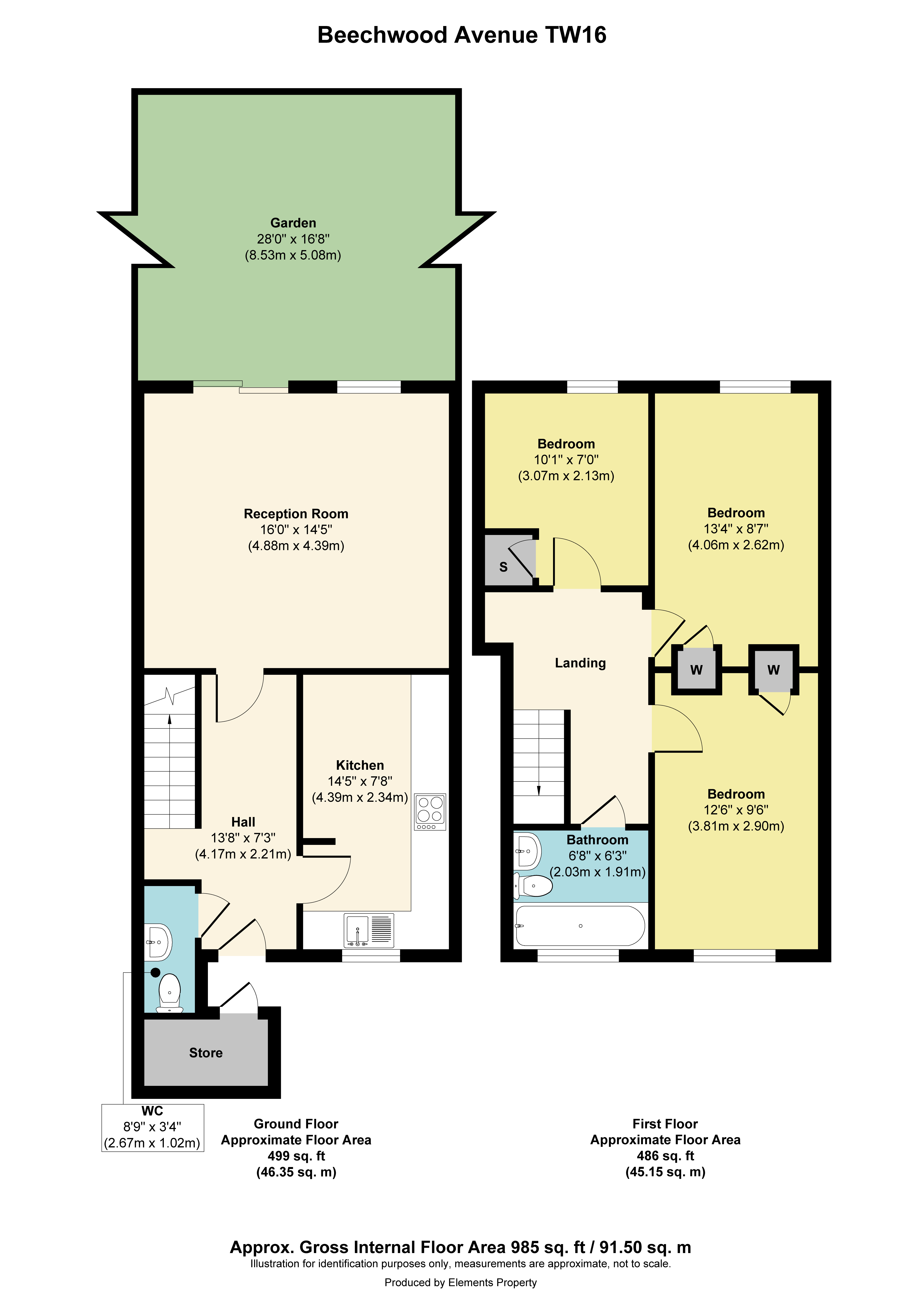 Beechwood Avenue, Sunbury on Thames, TW16 floorplan