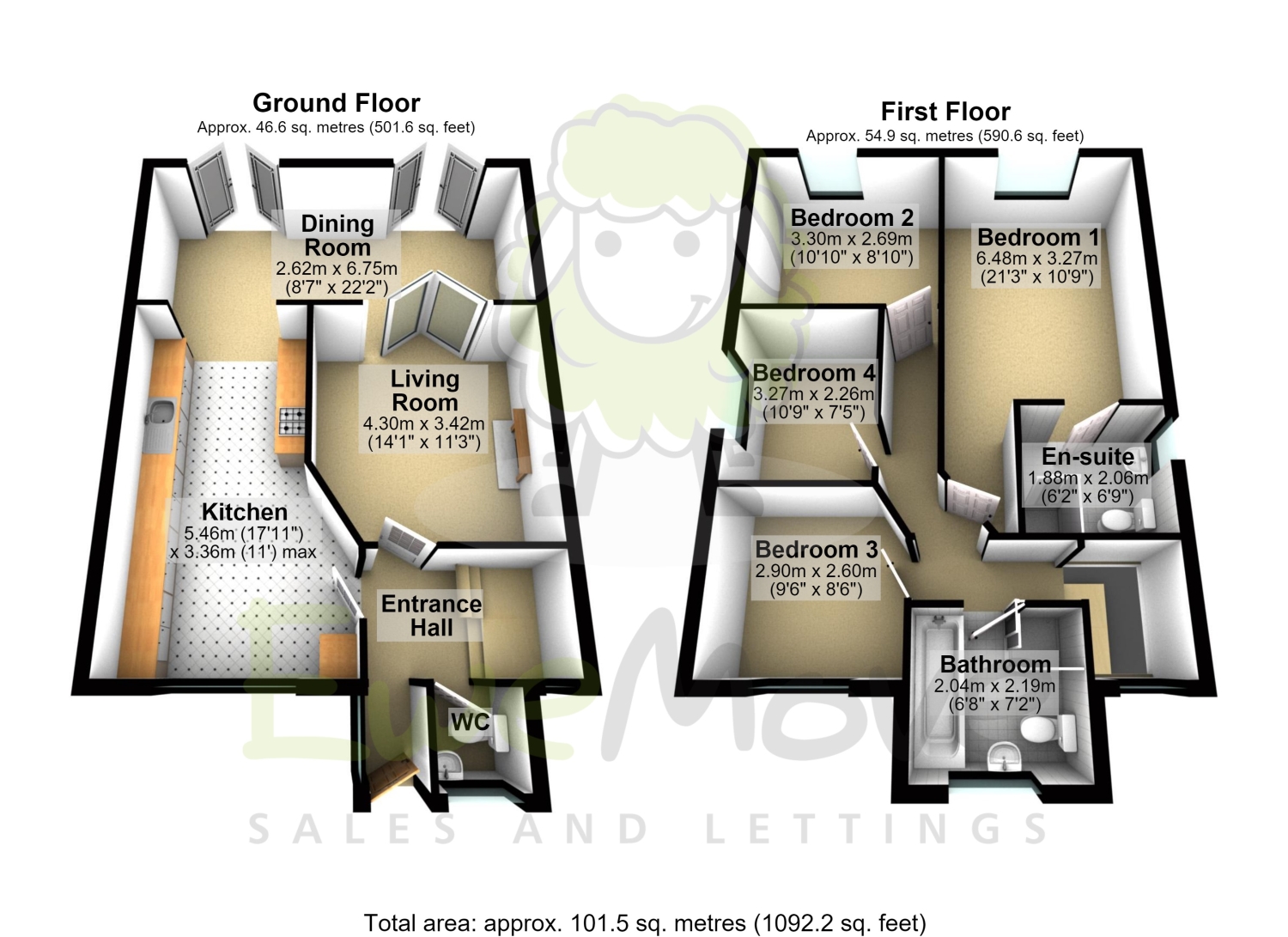 9, Patterdale Close, Crewe floorplan