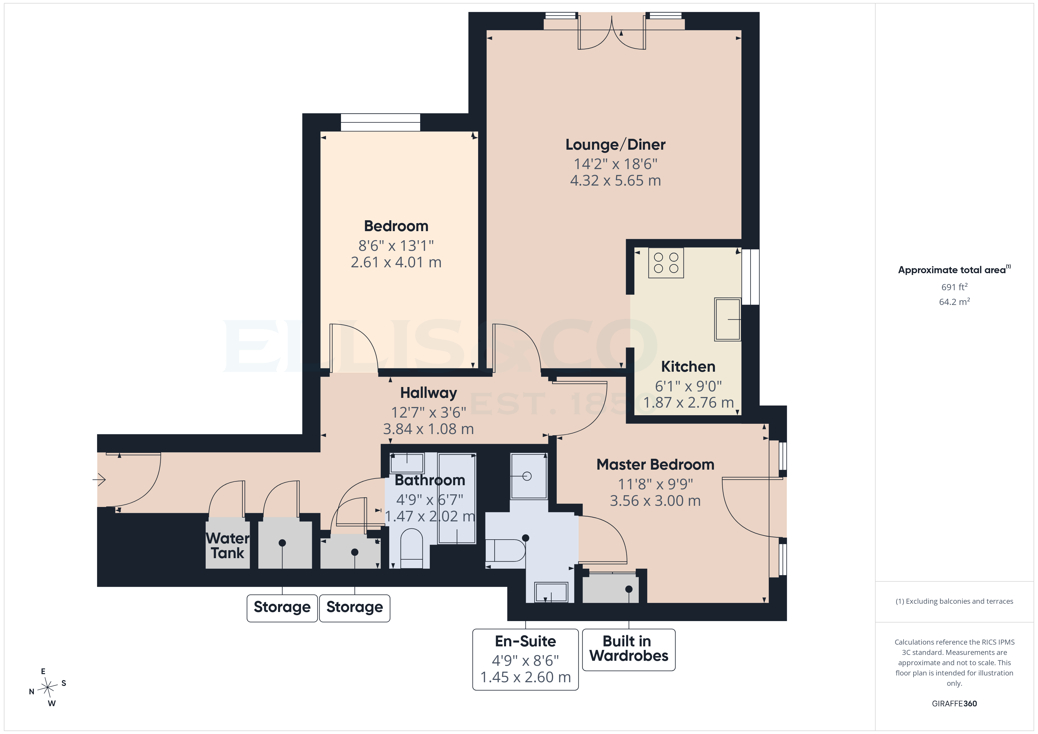 Flat 54,, Waterway House, Tonbridge floorplan
