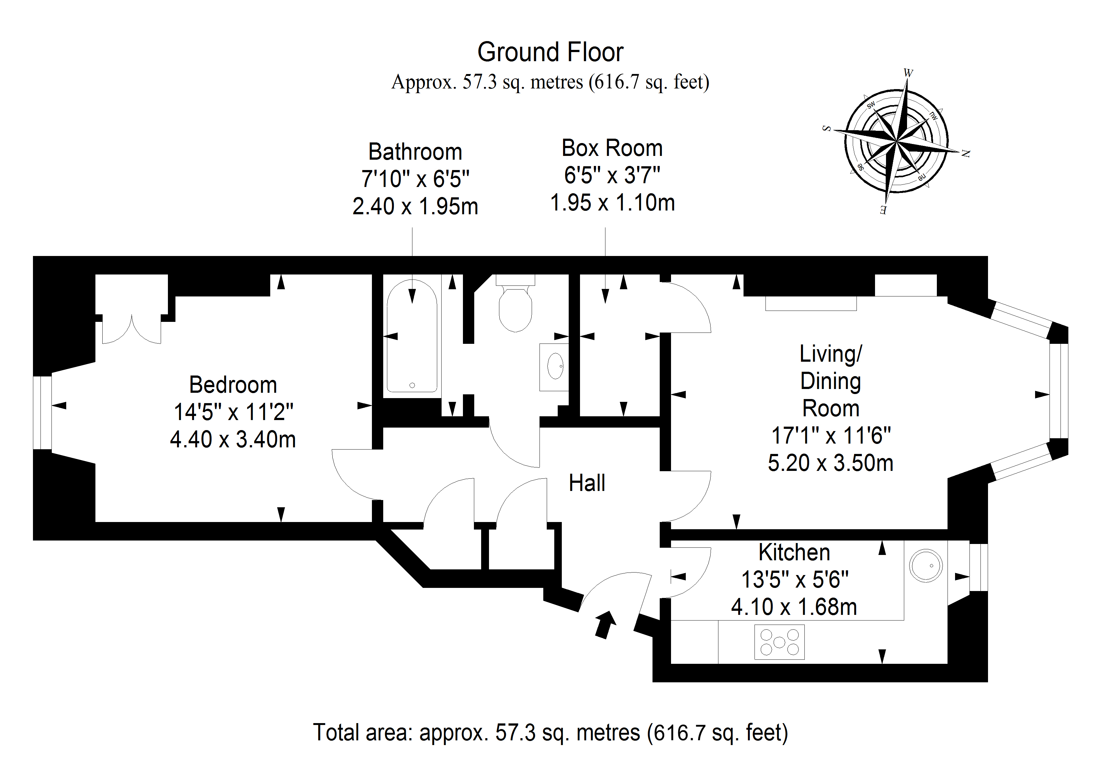 3/1 Belhaven Terrace, Morningside, Edinburgh EH10, 1 bedroom flat for