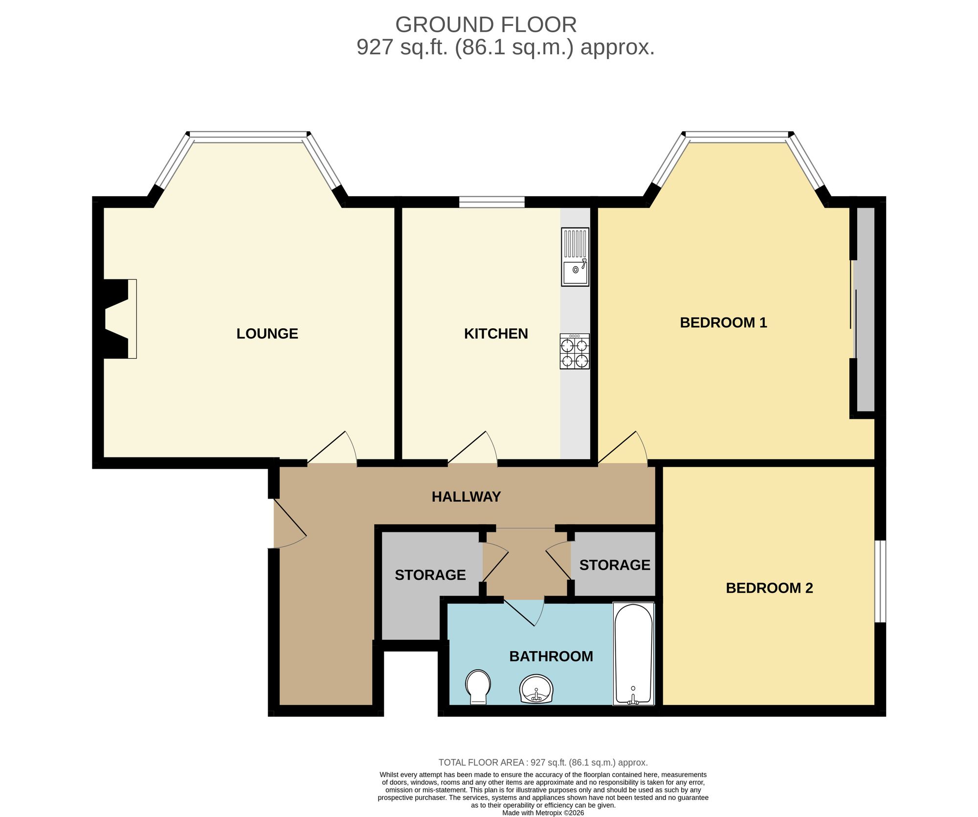 Flat 4 Castle Cliffs Court, 20 Blenheim Terrace Queens Parade, Scarborough floorplan