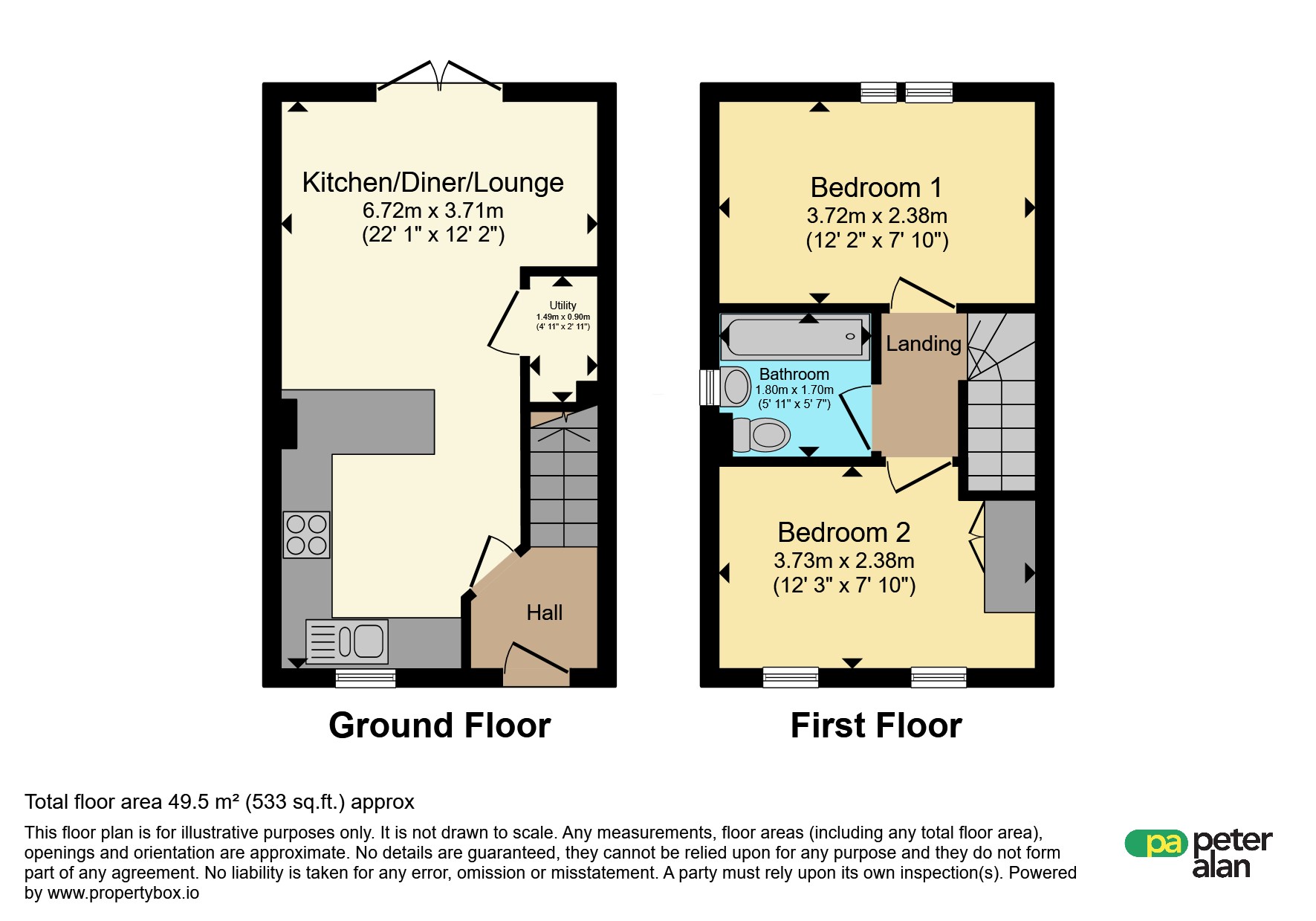 Rhodfa'r Doc Glanhau, Barry floorplan