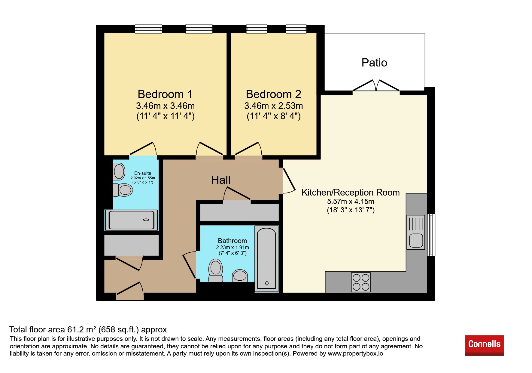 Flat 144, Minor House, William Morris Close, Oxford floorplan
