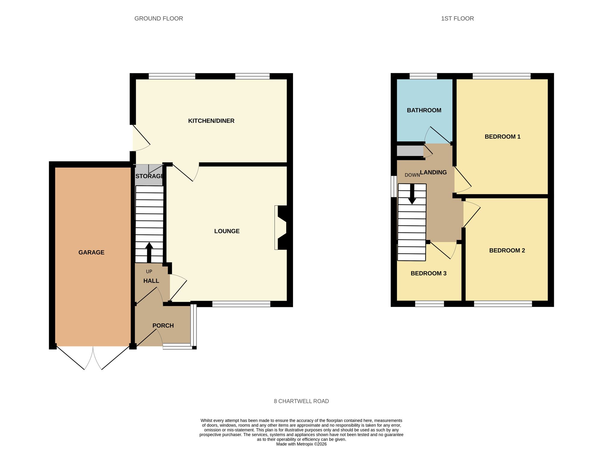 8, Chartwell Road, Telford floorplan