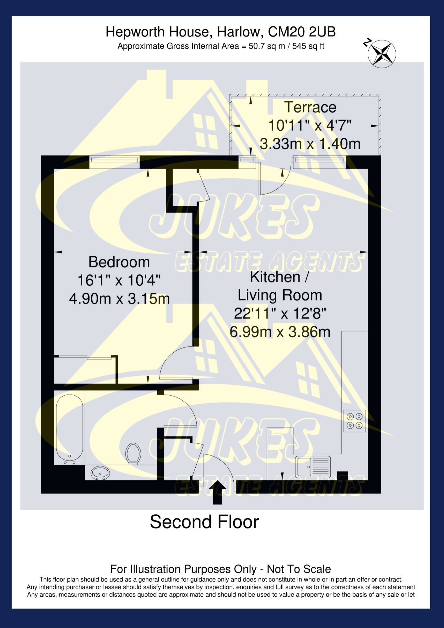 7 Hepworth House, Harlow floorplan