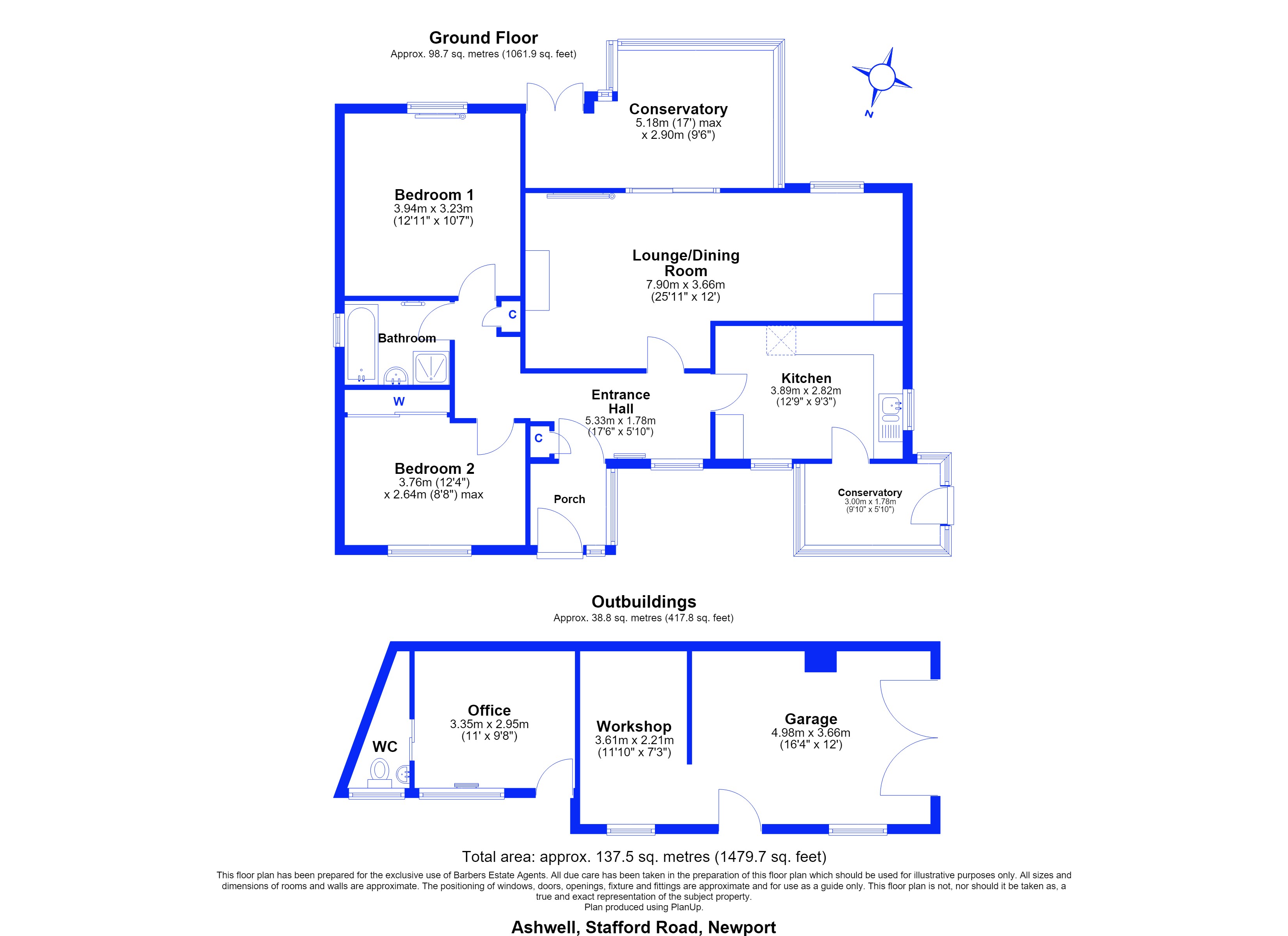 Ashwell, Stafford Road, Newport floorplan