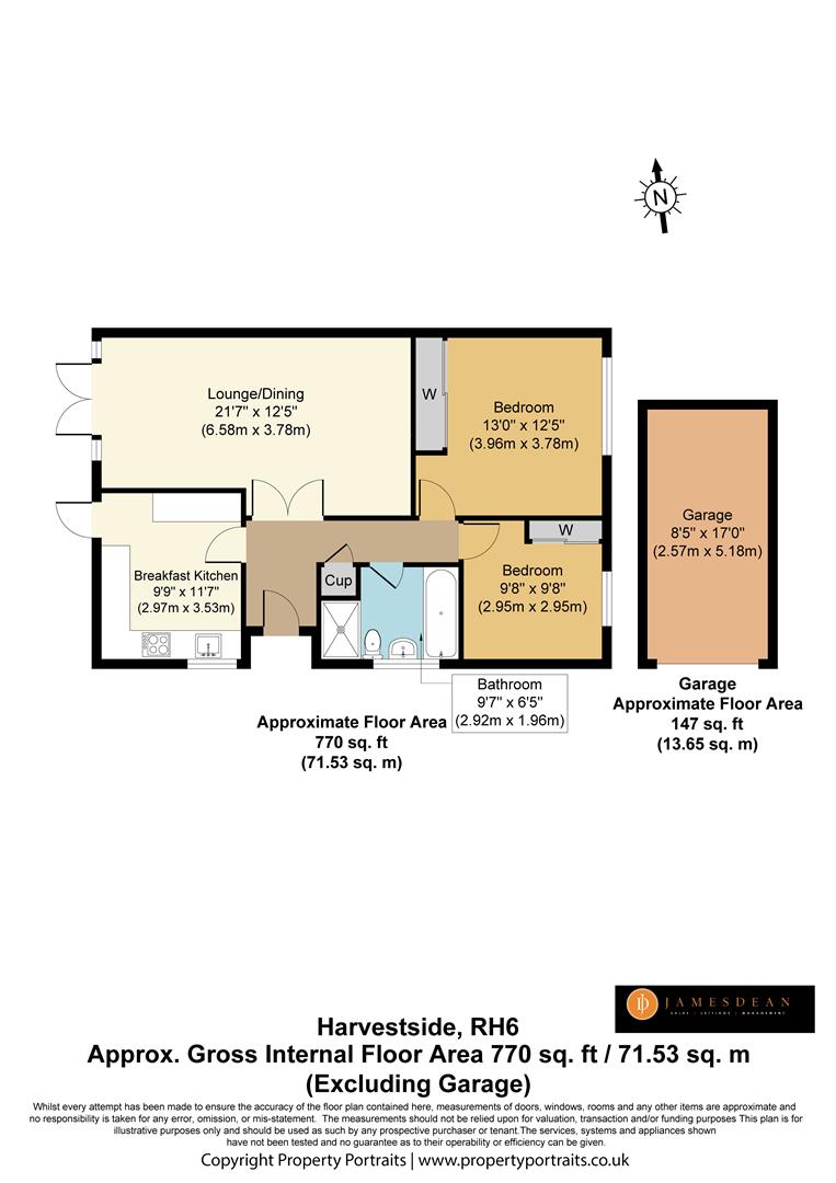 4, Harvestside, Horley floorplan