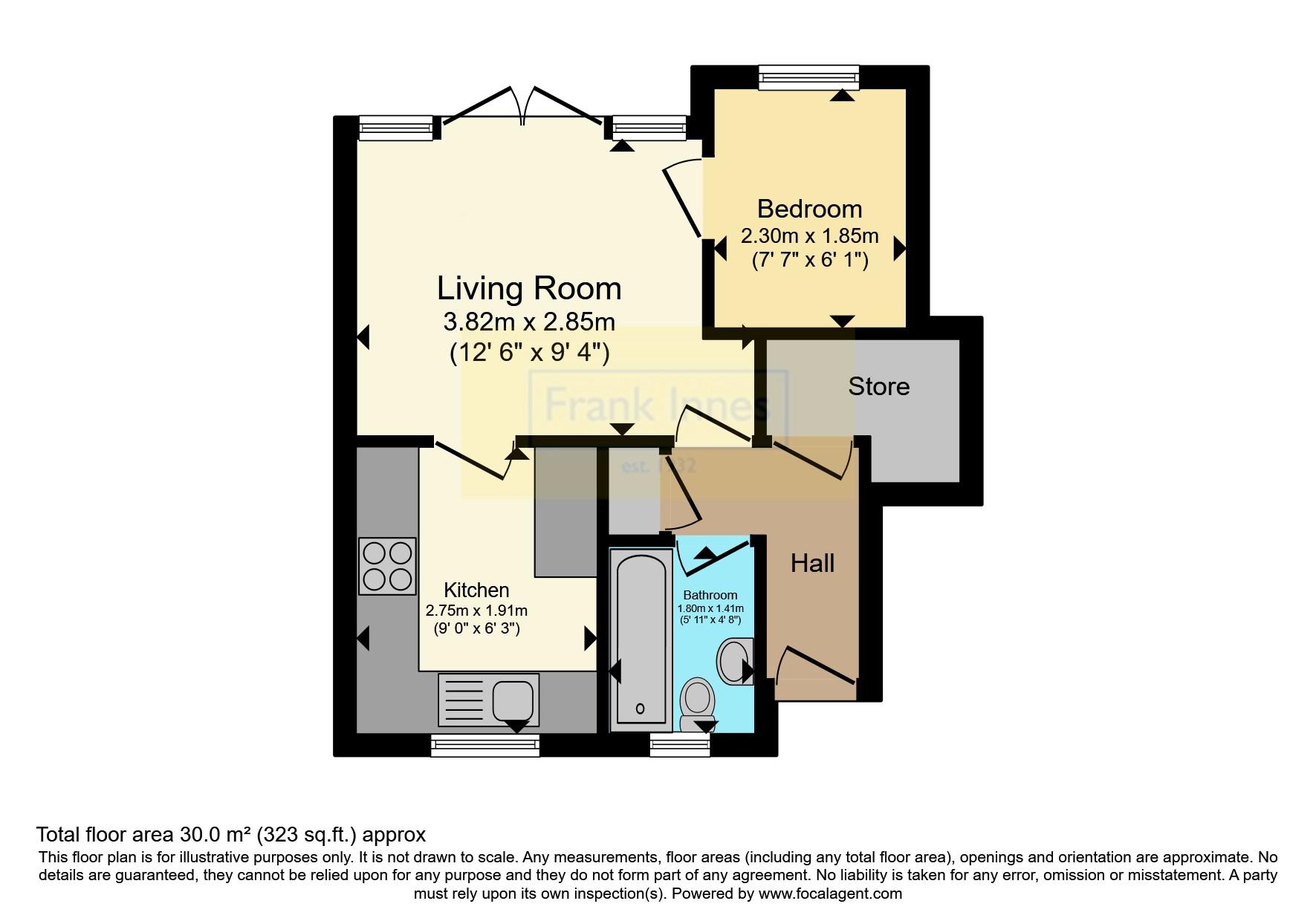 Flat 68 Knightthorpe Court,, Burns Road, Leicestershire floorplan