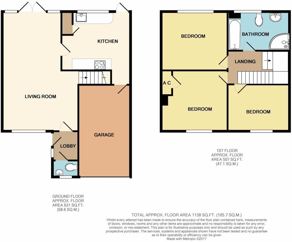 16, Plane Tree Close, Sandy floorplan