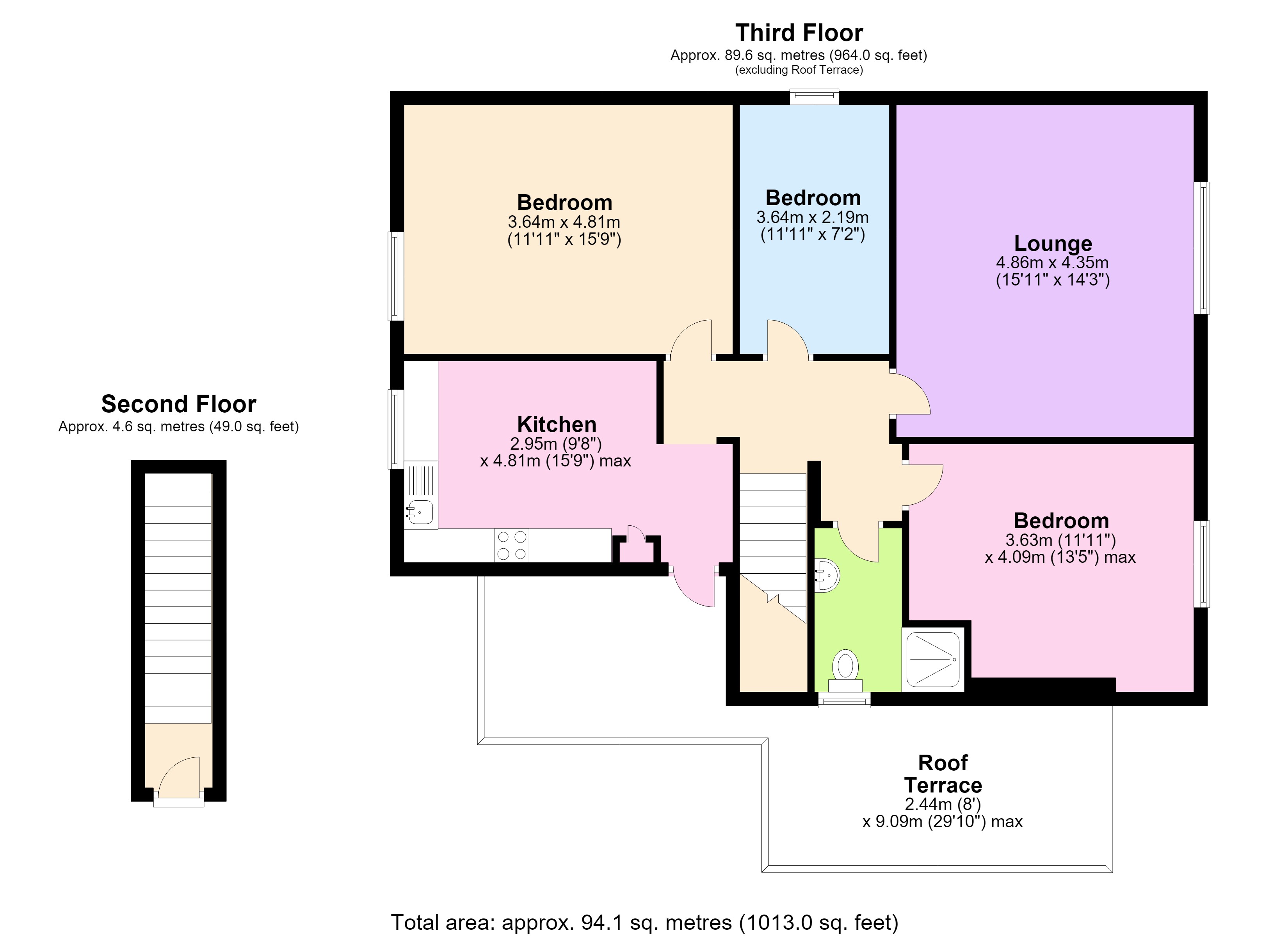 Flat 4, 40, Kidbrooke Park Road, Blackheath floorplan