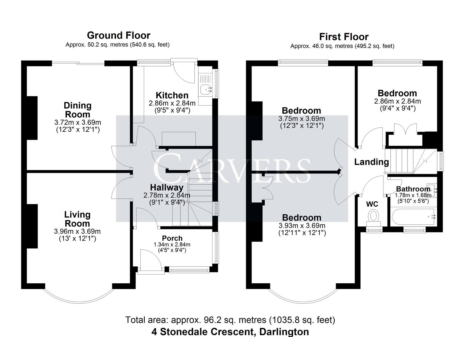 4, Stonedale Crescent, Darlington floorplan