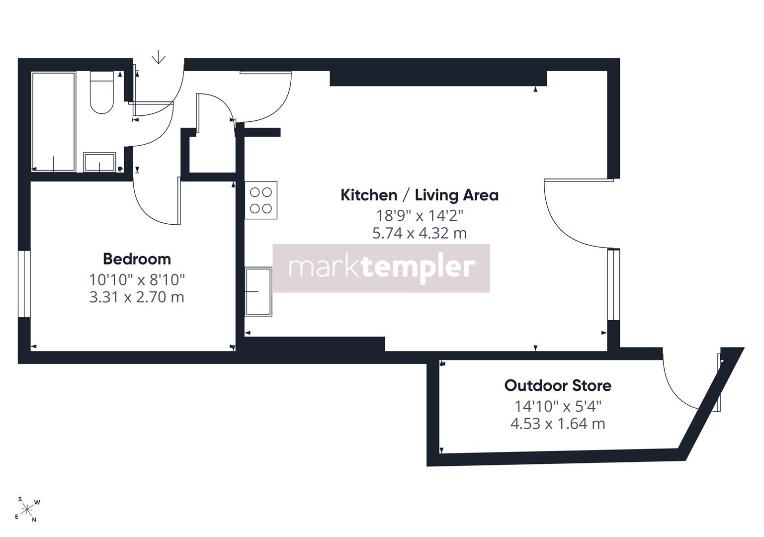 Flat 1 Da Vinci House, 4, Hill Road, Clevedon floorplan