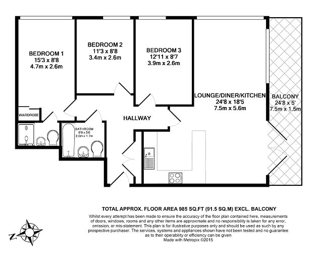 3 Bedrooms Flat to rent in Amelia Street, London SE17