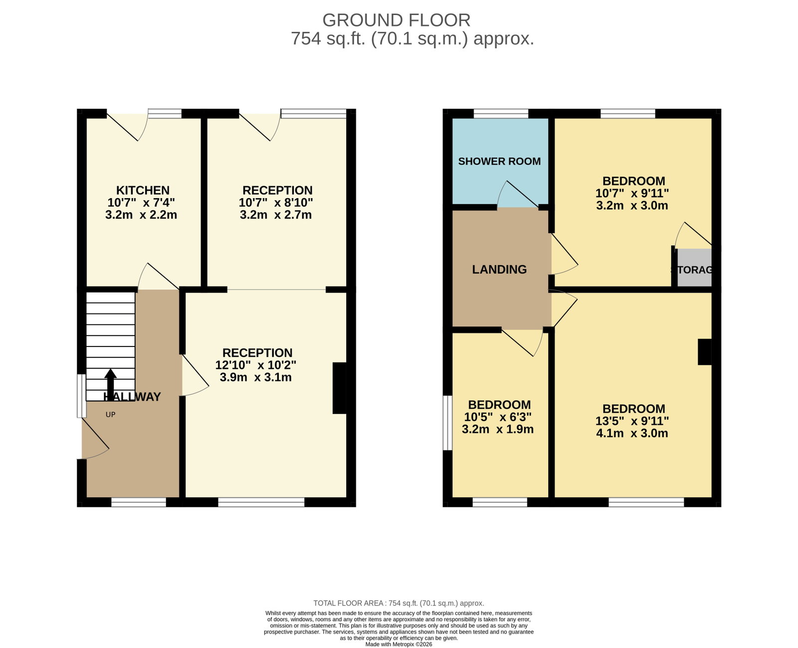 9, Capers Close, Leicester floorplan