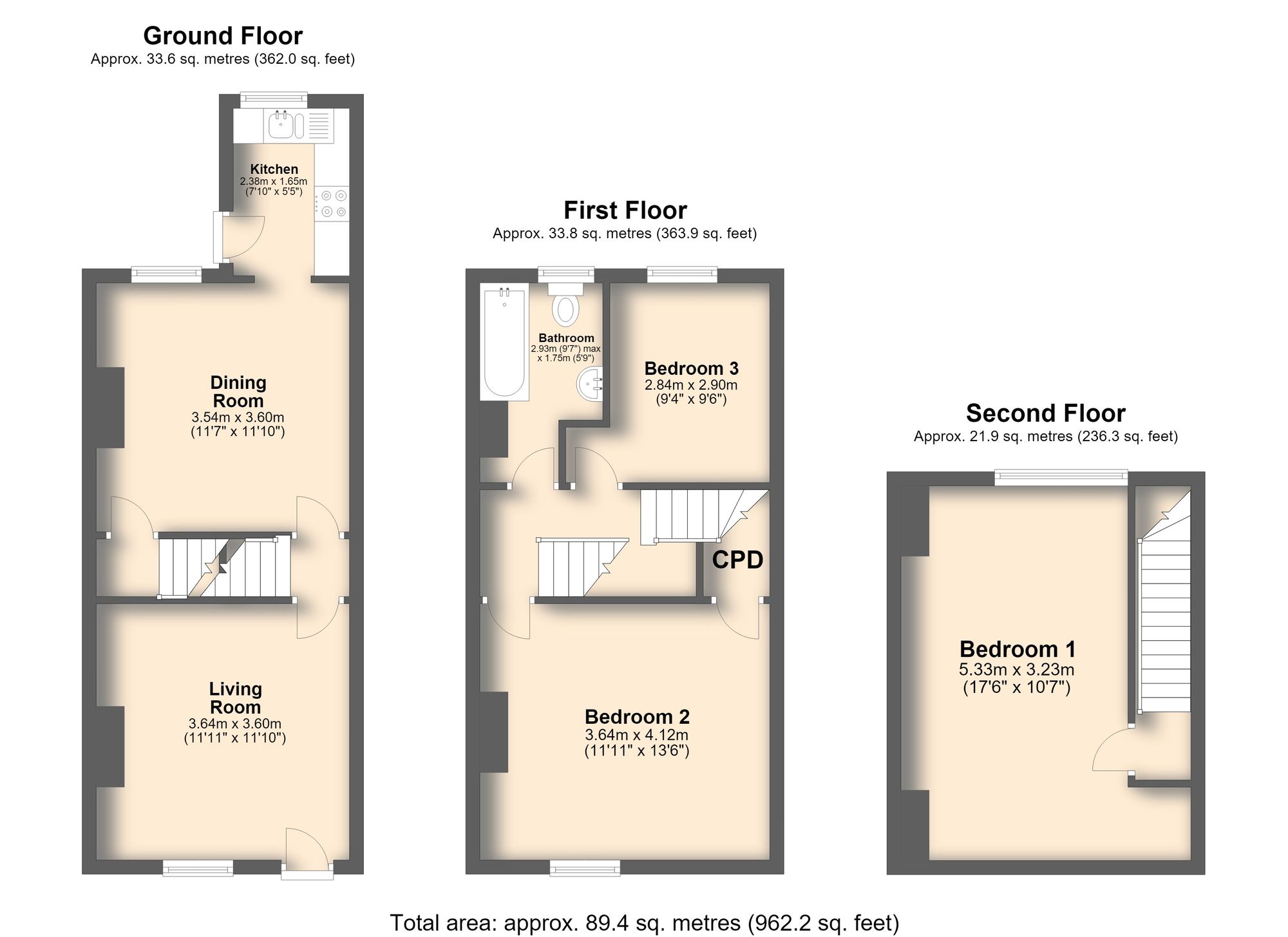 43 Langdon Street, Sheffield floorplan