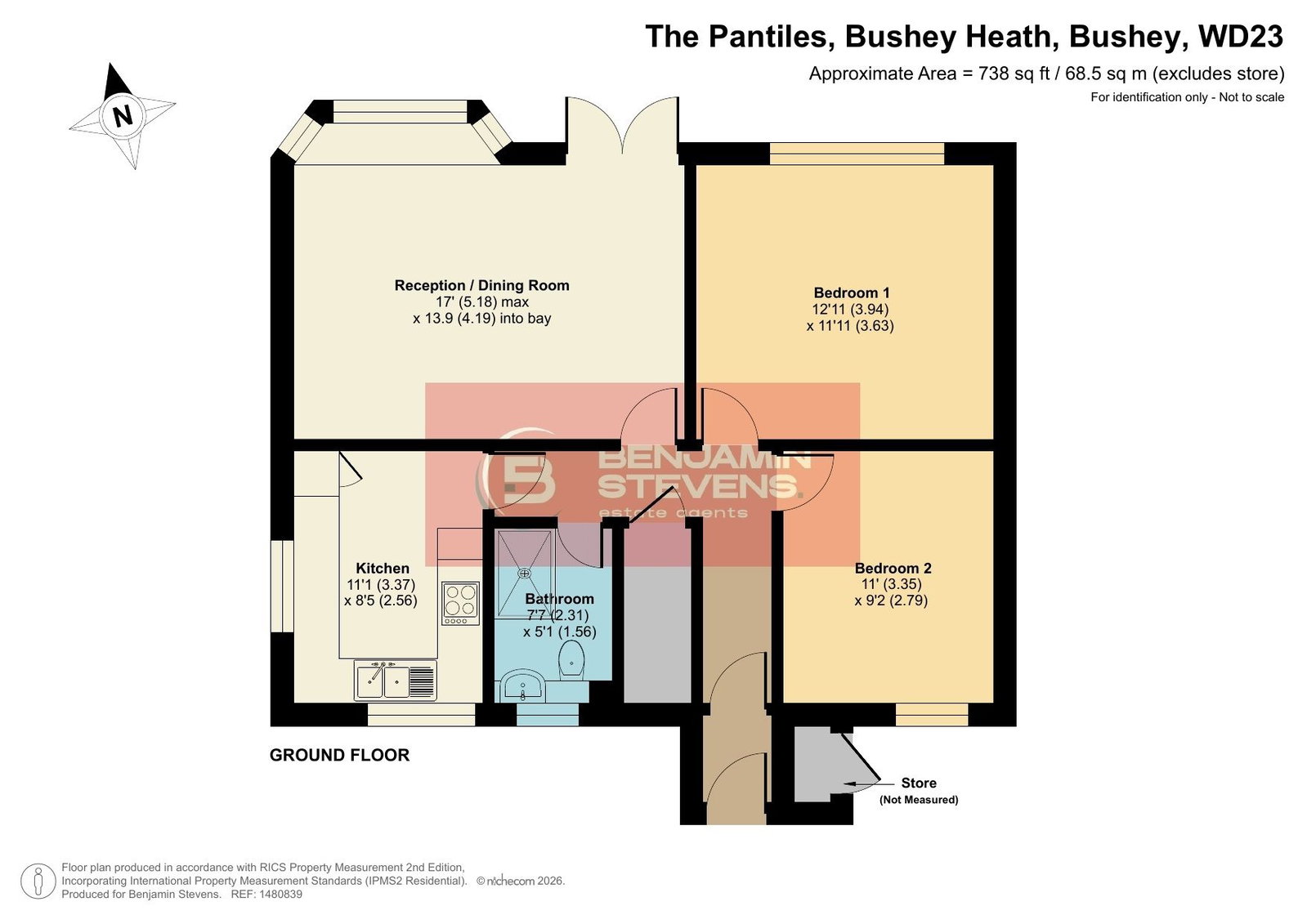 15, The Pantiles, Bushey floorplan
