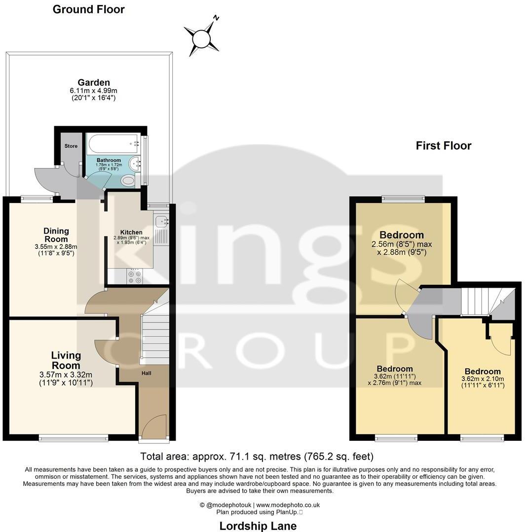 118, Lordship Lane, London floorplan