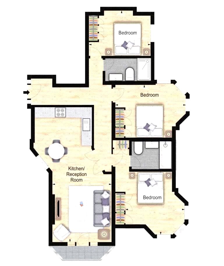 3 Bedrooms Flat to rent in Hamlet Gardens, 290 King Street, Ravenscourt Park, London W6