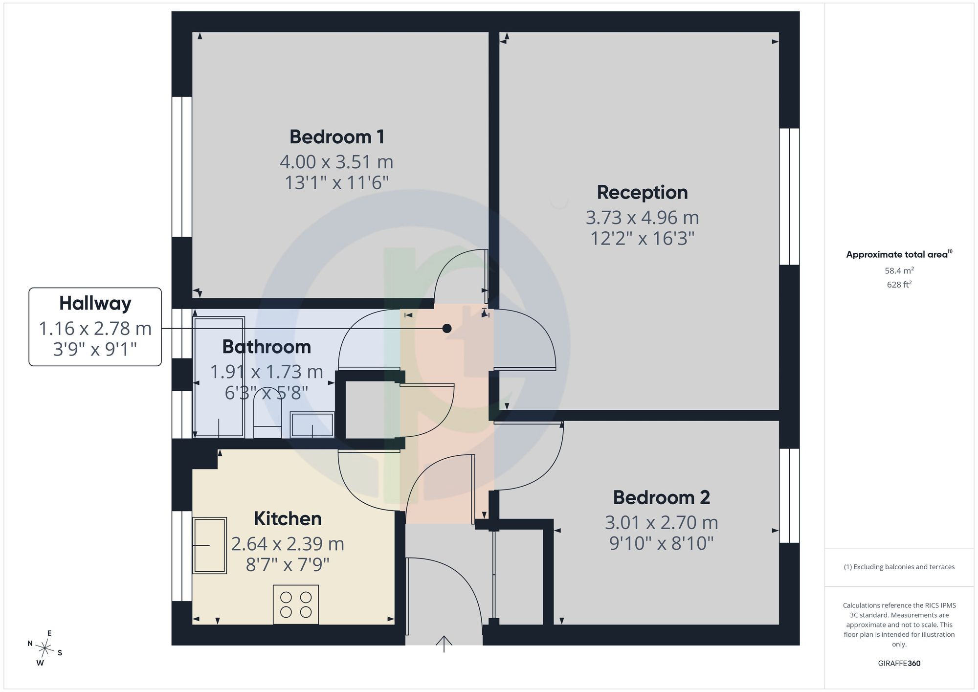 Flat 1, Bethell Lodge, London floorplan