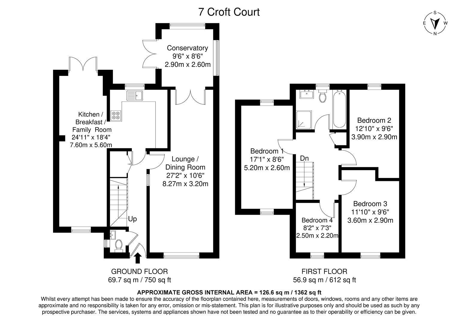 7, Croft Court, York floorplan