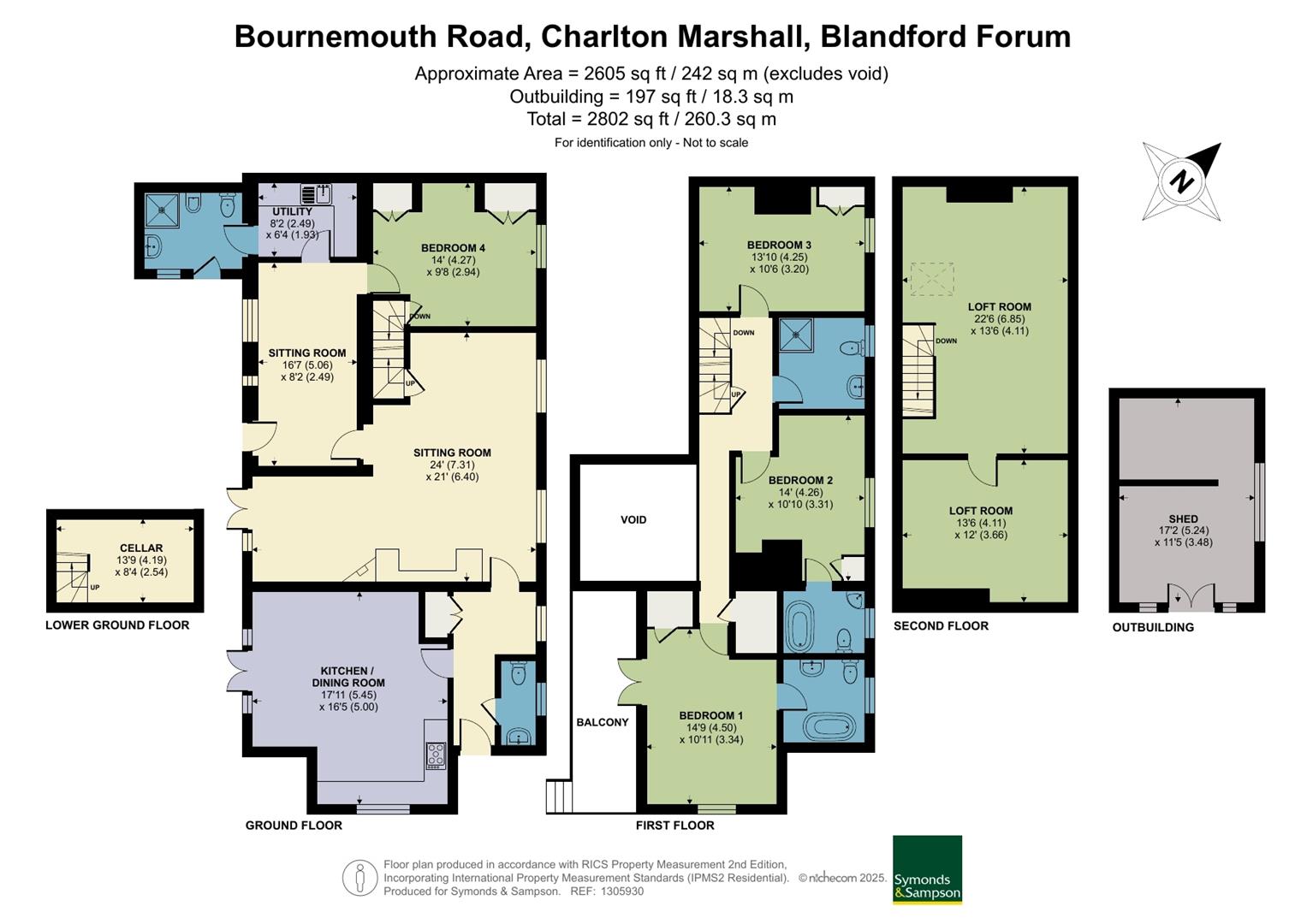 284, Bournemouth Road, Blandford Forum floorplan