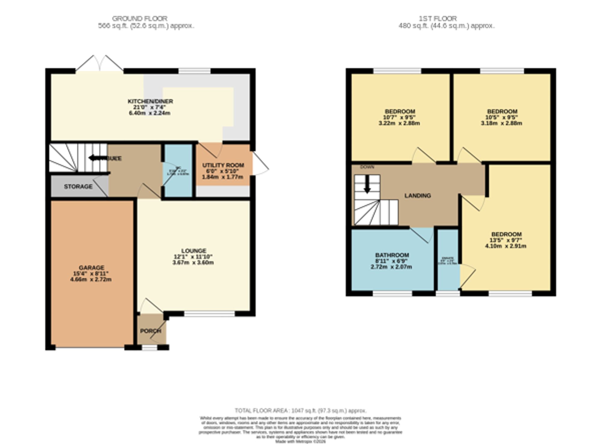 159 Crompton Way, Warrington floorplan