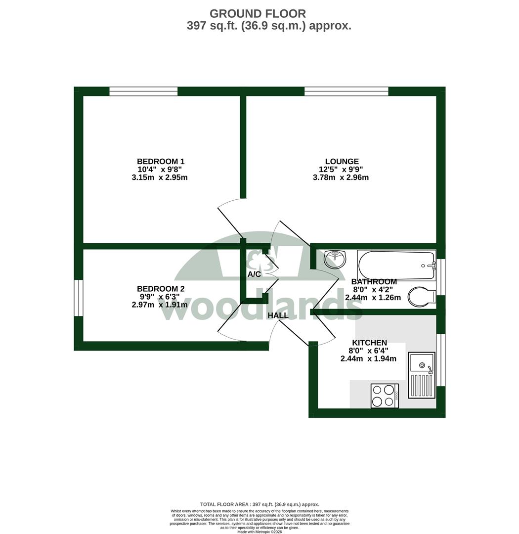 Flat 3, 73, Earlsbrook Road, Redhill floorplan
