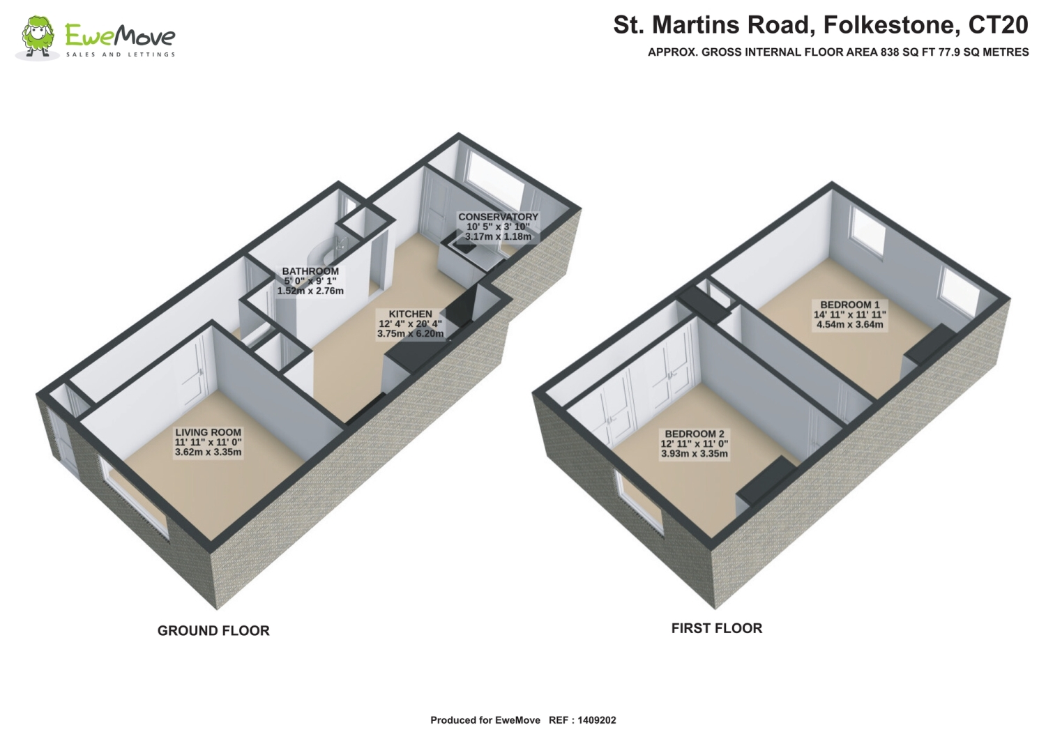 40, St. Martins Road, Folkestone floorplan