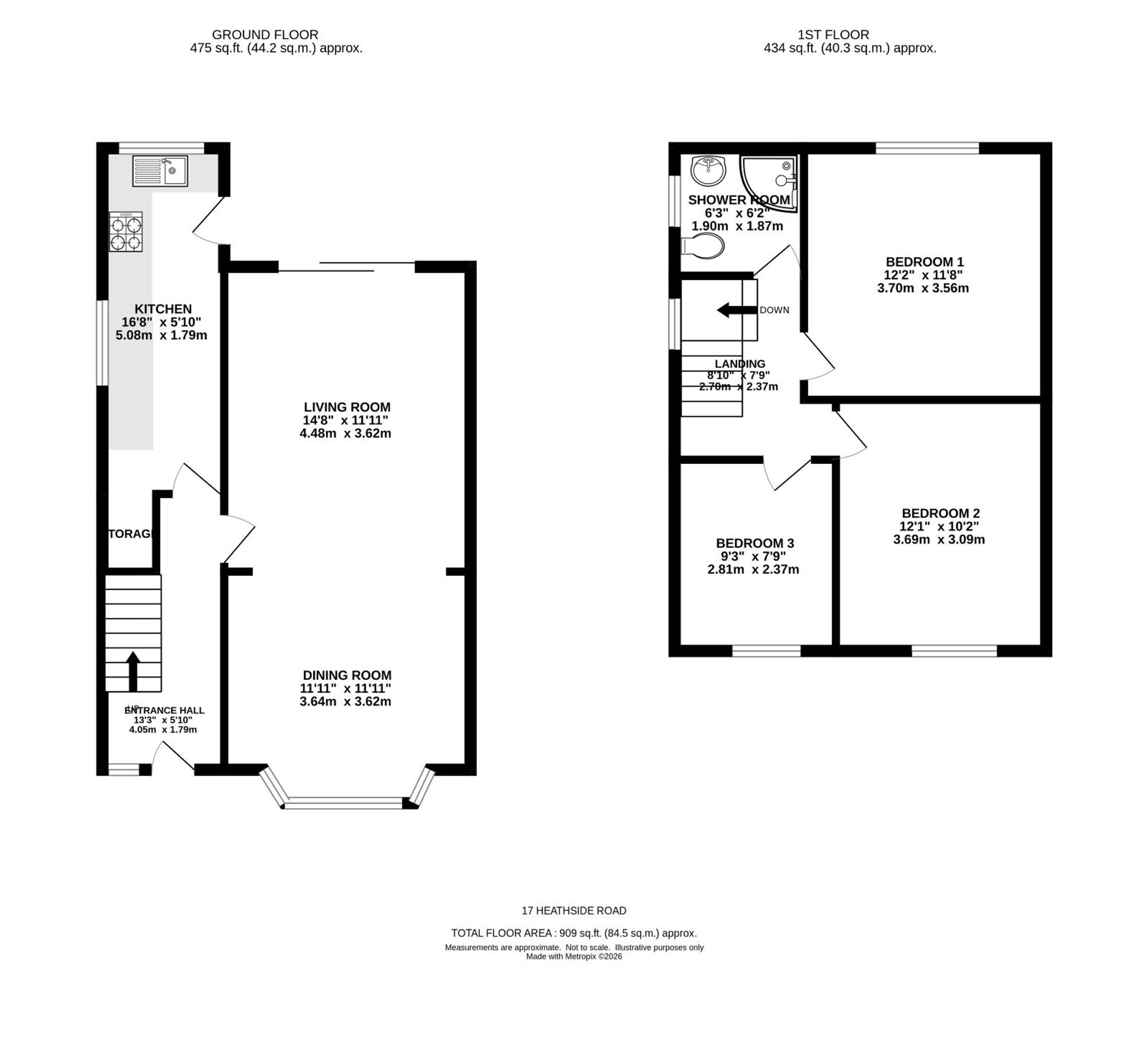 17 Heathside Road, Manchester floorplan