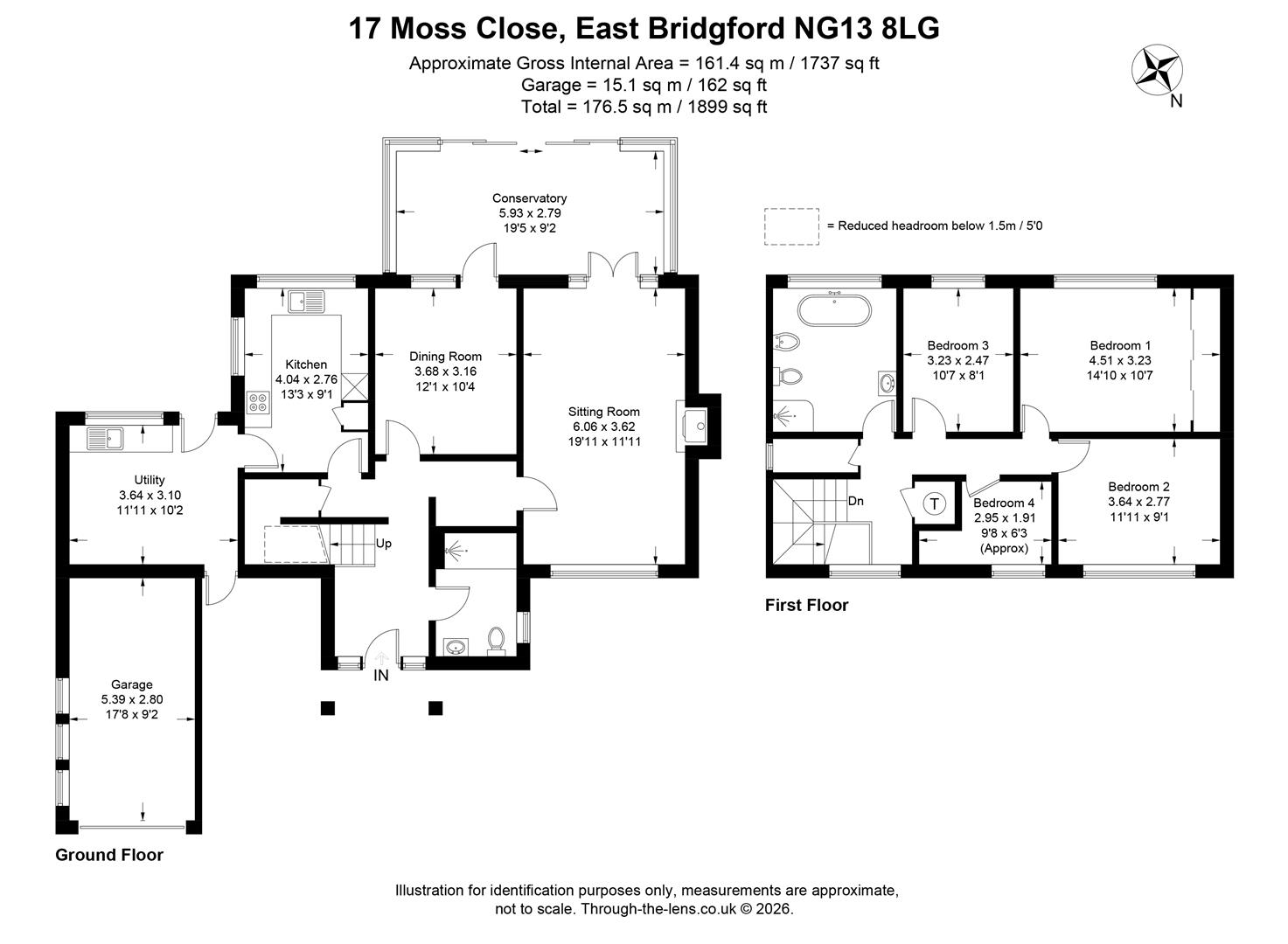 17, Moss Close, Nottingham floorplan