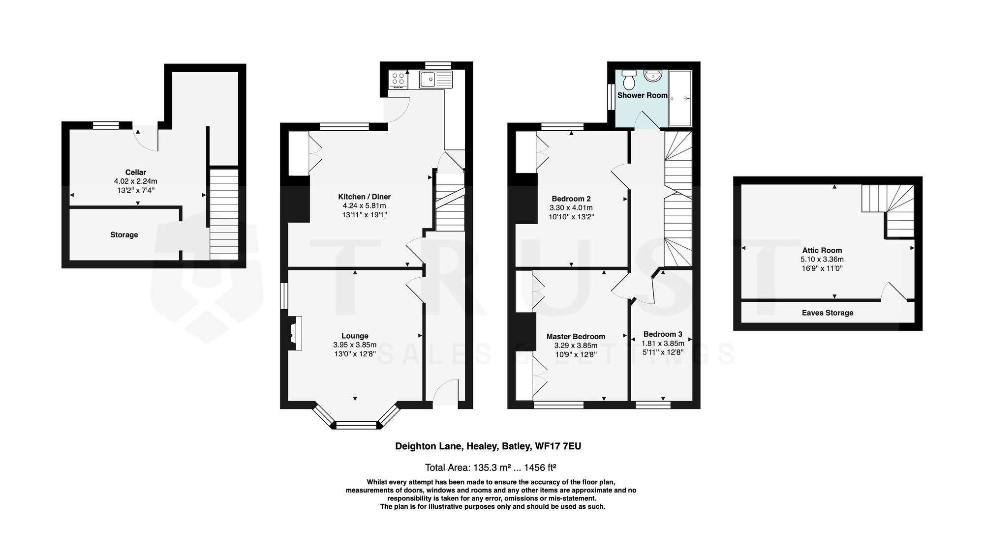 23 Deighton Lane, Batley floorplan
