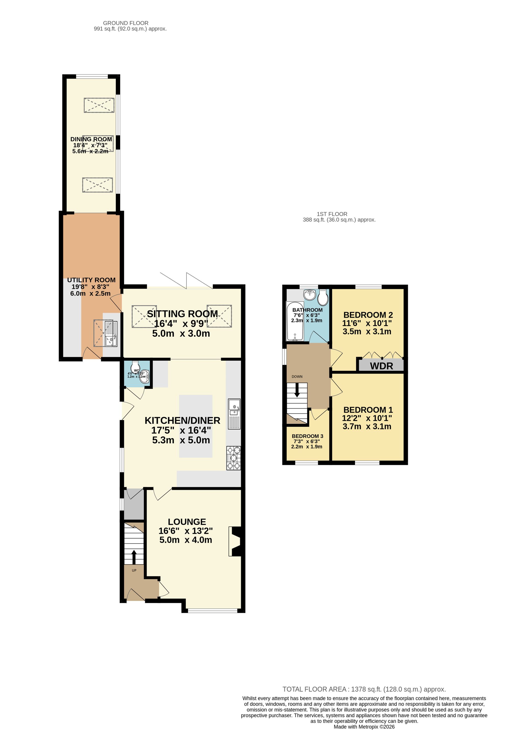 Lynton Cottage Otley Road, Bingley floorplan