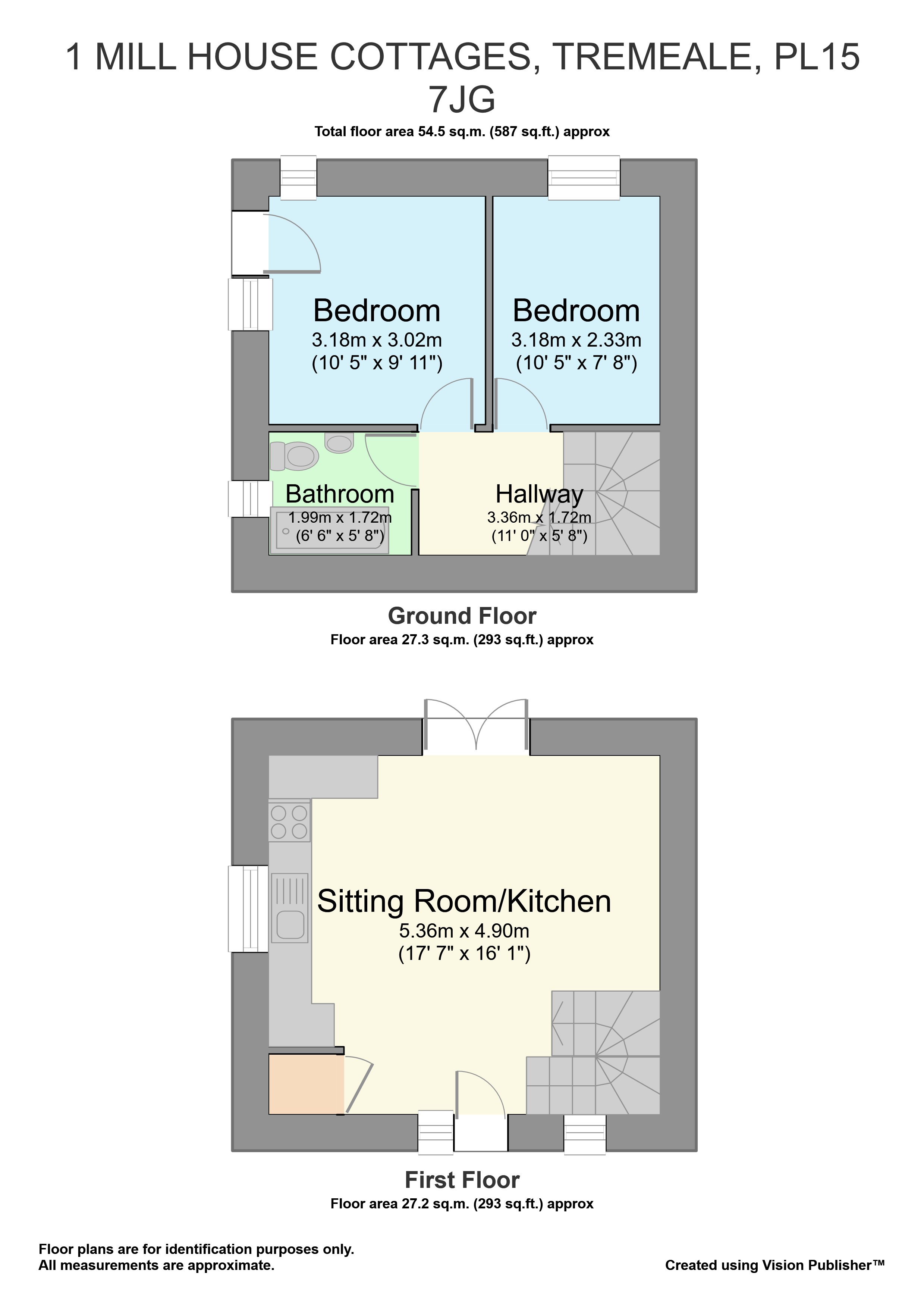 Mill Cottage, Tremeale Barns, Daws House, Launceston PL15, 2 bedroom semidetached house for