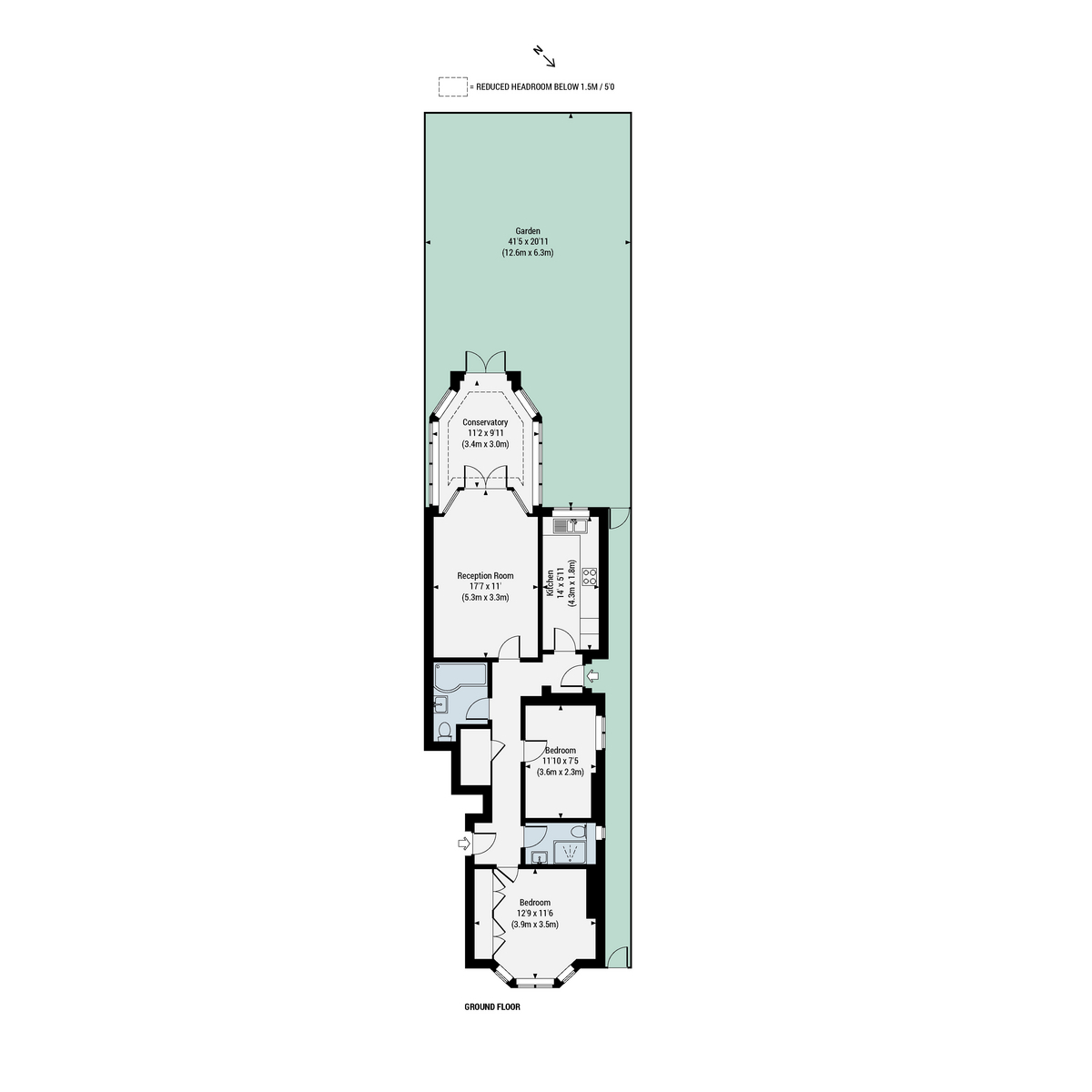 Flat Flat 1, 2, Caldervale Road, London floorplan