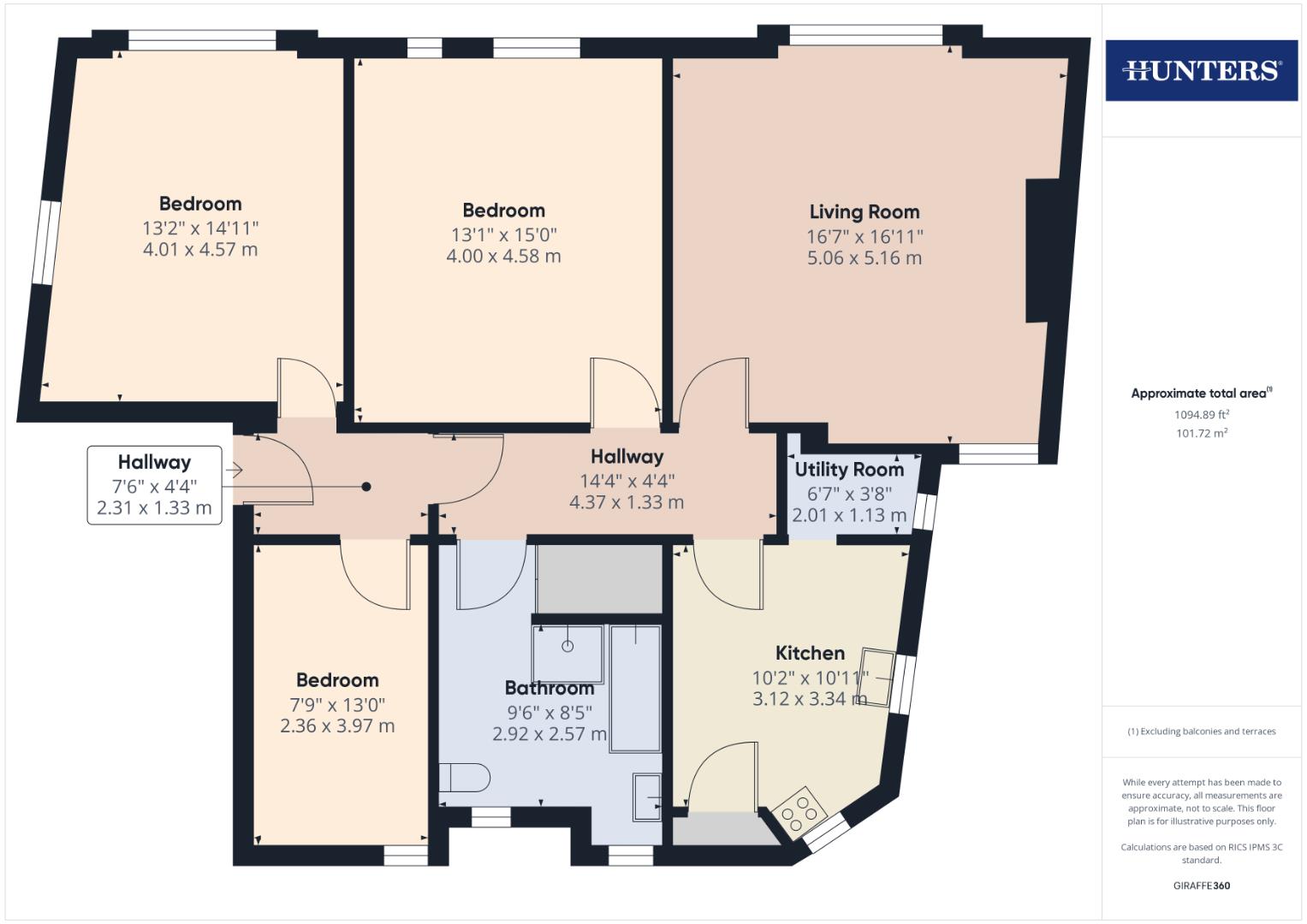 Flat 3 Harbour Court, Cliff Street, Bridlington floorplan