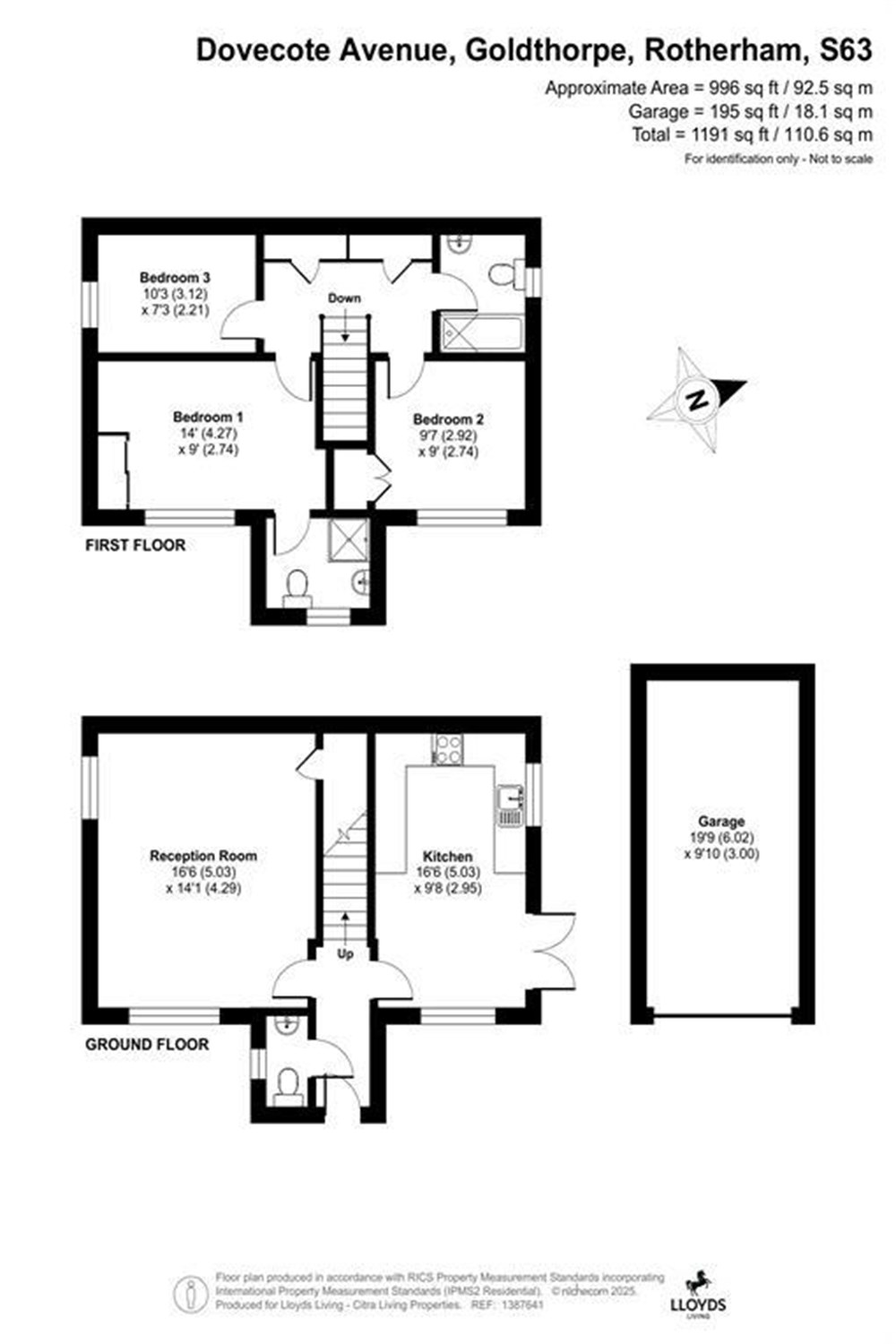 35, Dovecote Avenue, Goldthorpe, Rotherham floorplan
