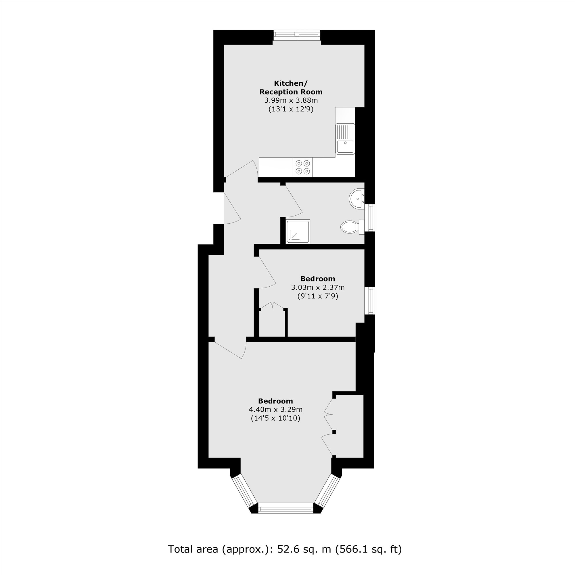 Flat 1, 105, Church Road, Richmond floorplan