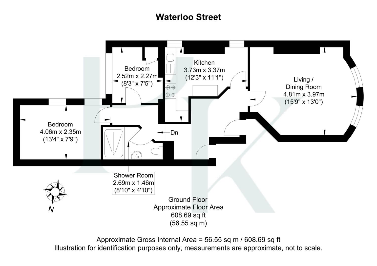 Flat 1, 47, Waterloo Street, Hove floorplan